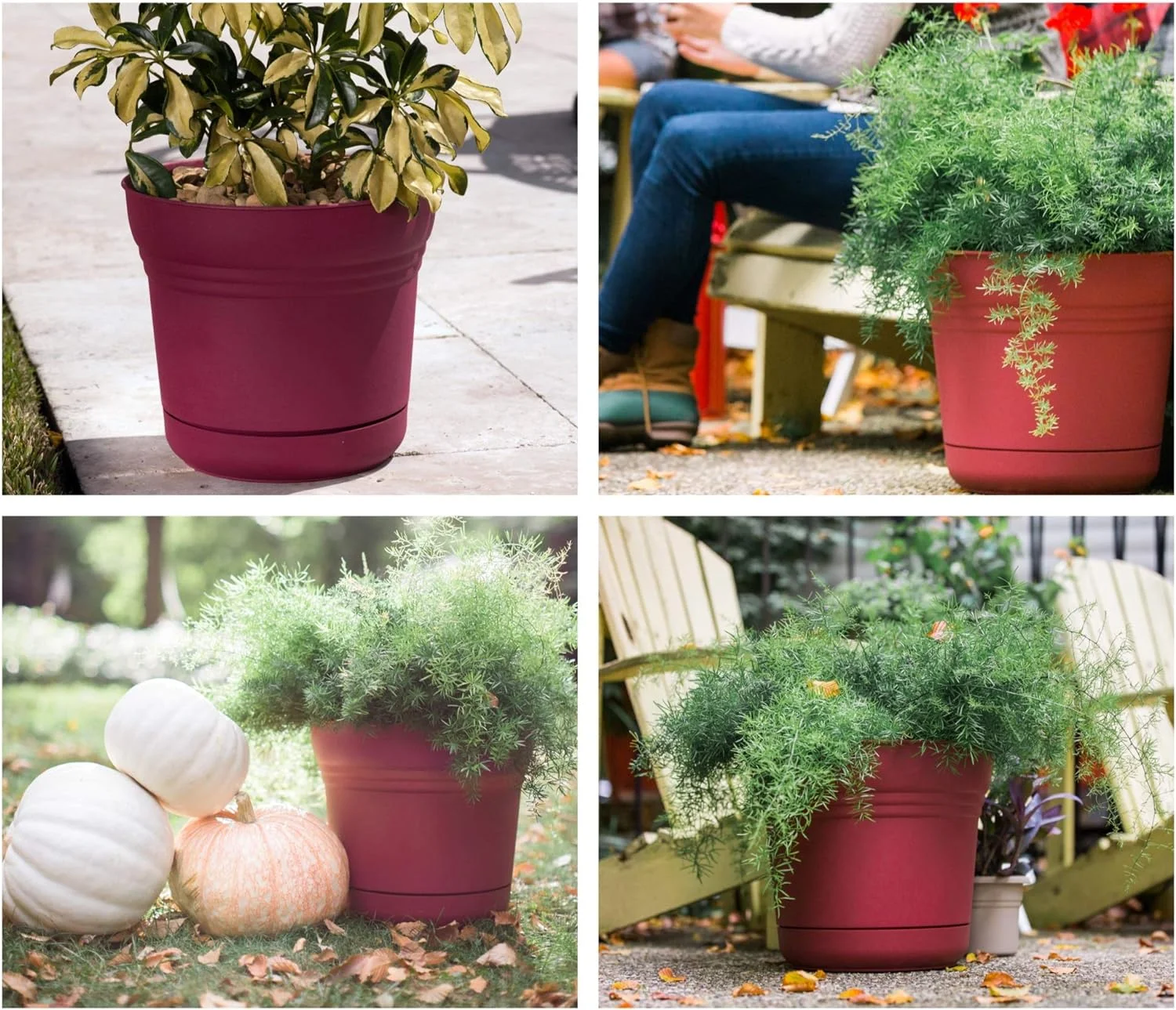 SP1212 Saturn Planter, 12-Inch, Union Red