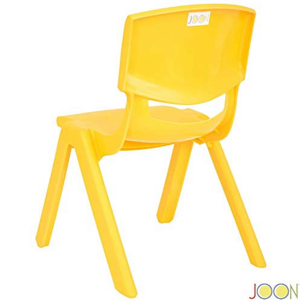 JOON Stackable Plastic Kids Learning Chairs, (2-Pack), 20.5x12.75X11 Inches, The Perfect Chair for Playrooms, Schools, Daycares and Home, Green