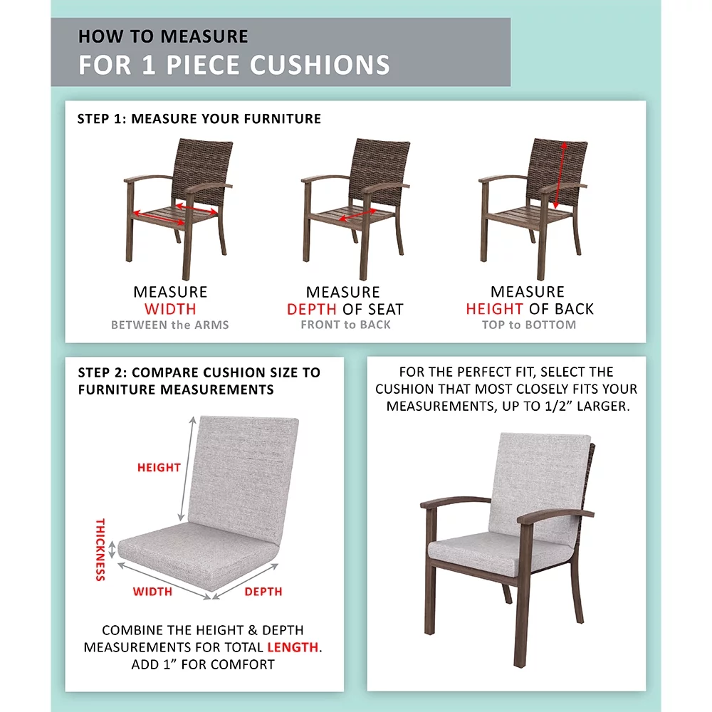 Textured Solid Indigo Blue Highback Dining Chair Cushion