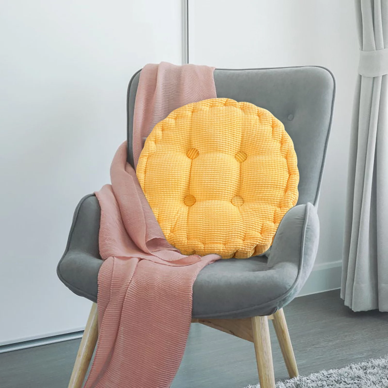 Chair Cushion Round Cotton Upholstery Soft Padded Cushion Pad Office Home Or Car Honeycomb Cushion Car Seat Booster Adult Car Booster Seat for Adults Comfy Cushion Seat Wide Car Seat Cushion Outdoor