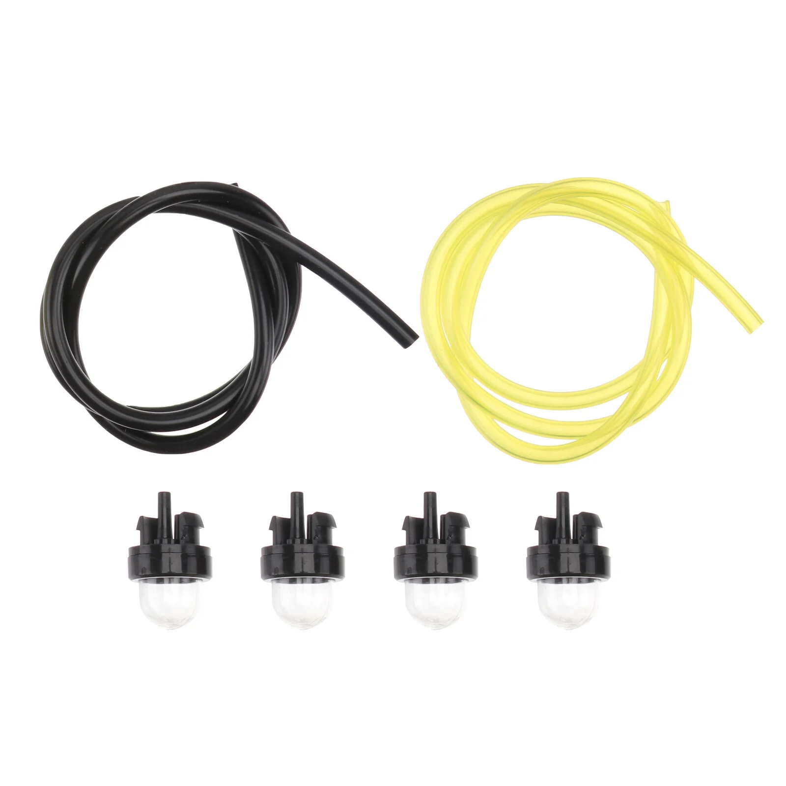 Gongxipen Fuel Line Primer Bulb for String Trimmer Brush Cutter Lawn Mower Garden Tools (4 Primer Bulbs and 2 Fuel Lines)