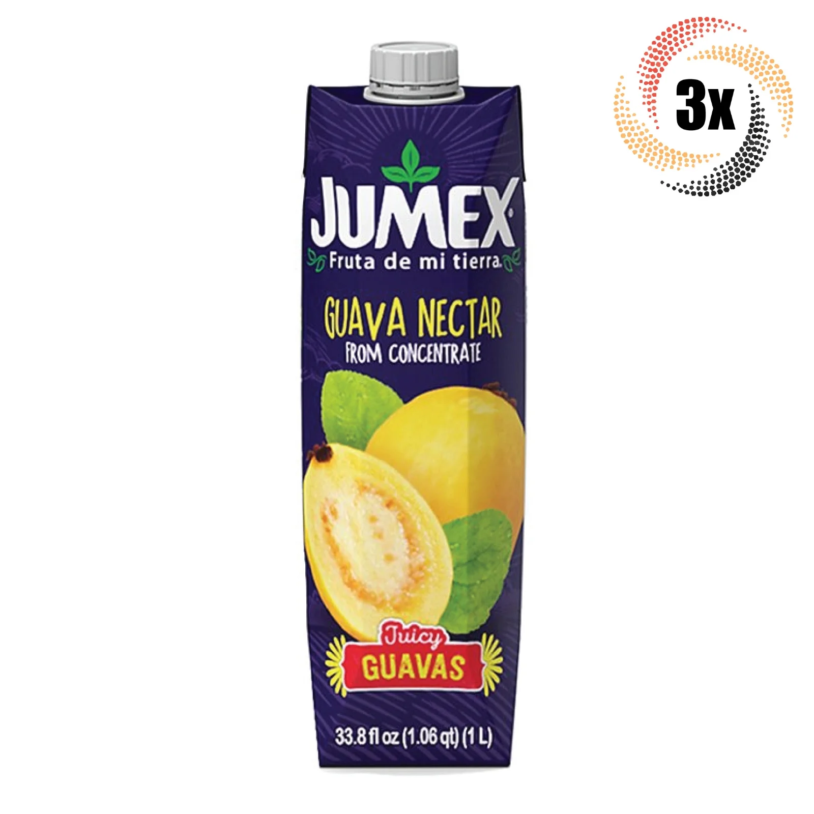 3x Cartons Jumex Guava Nectar Flavor Drink 33.8 Fl Oz
