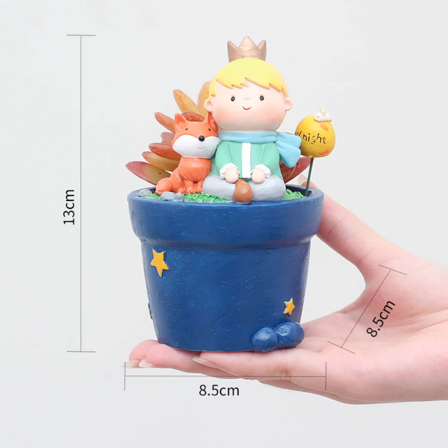 Little Prince Planter  Succulents Cactus Plants  Flower Pot  Mini Bonsai Fairy Garden Ornaments   Tabletop Decoration