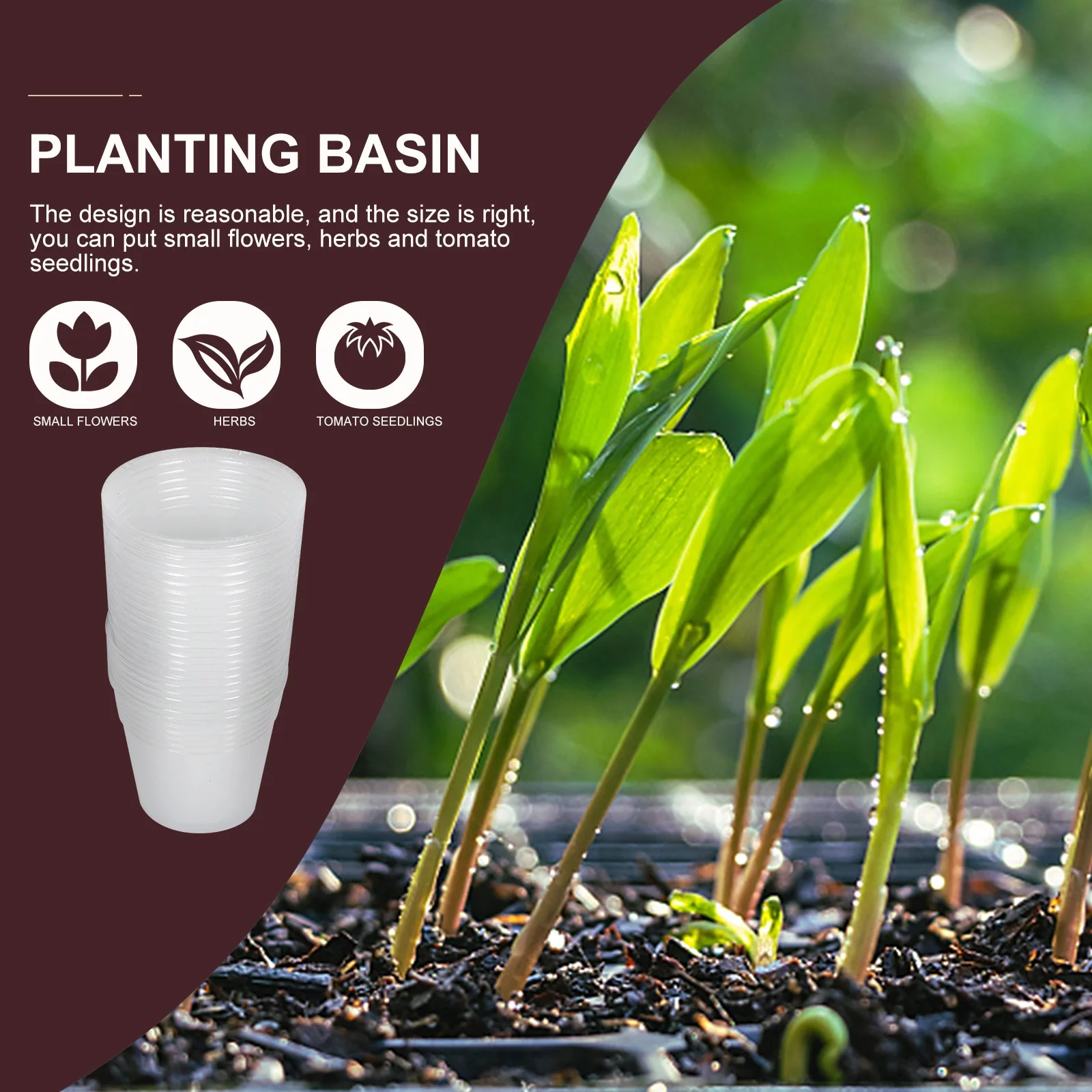 Etereauty 36Pcs Delicate Gardening Cups Practical Nutrient Bags Premium Planting Cups