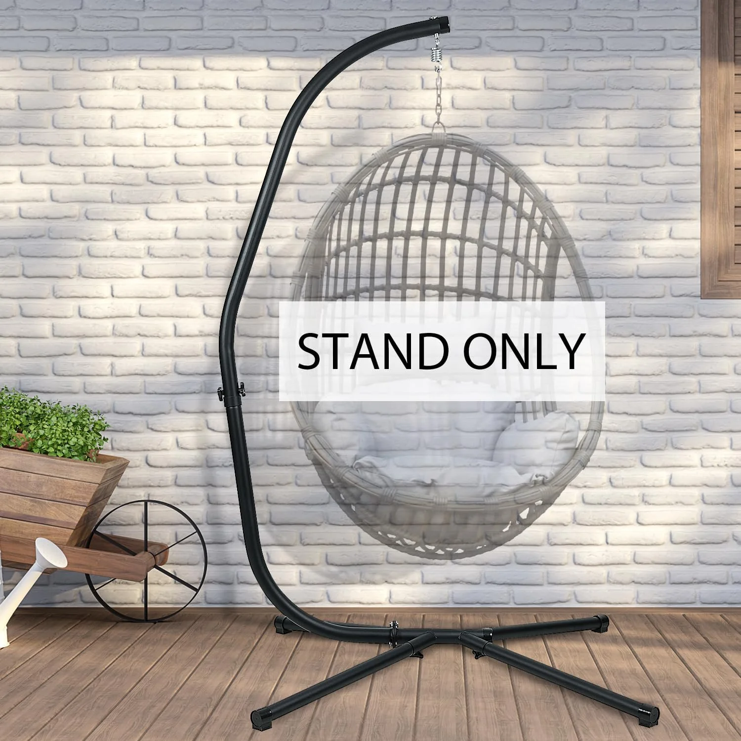 BPS Hammock Steel Stand Only C-Stand for Hanging Hammock Chairs - 300 Pound Capacity