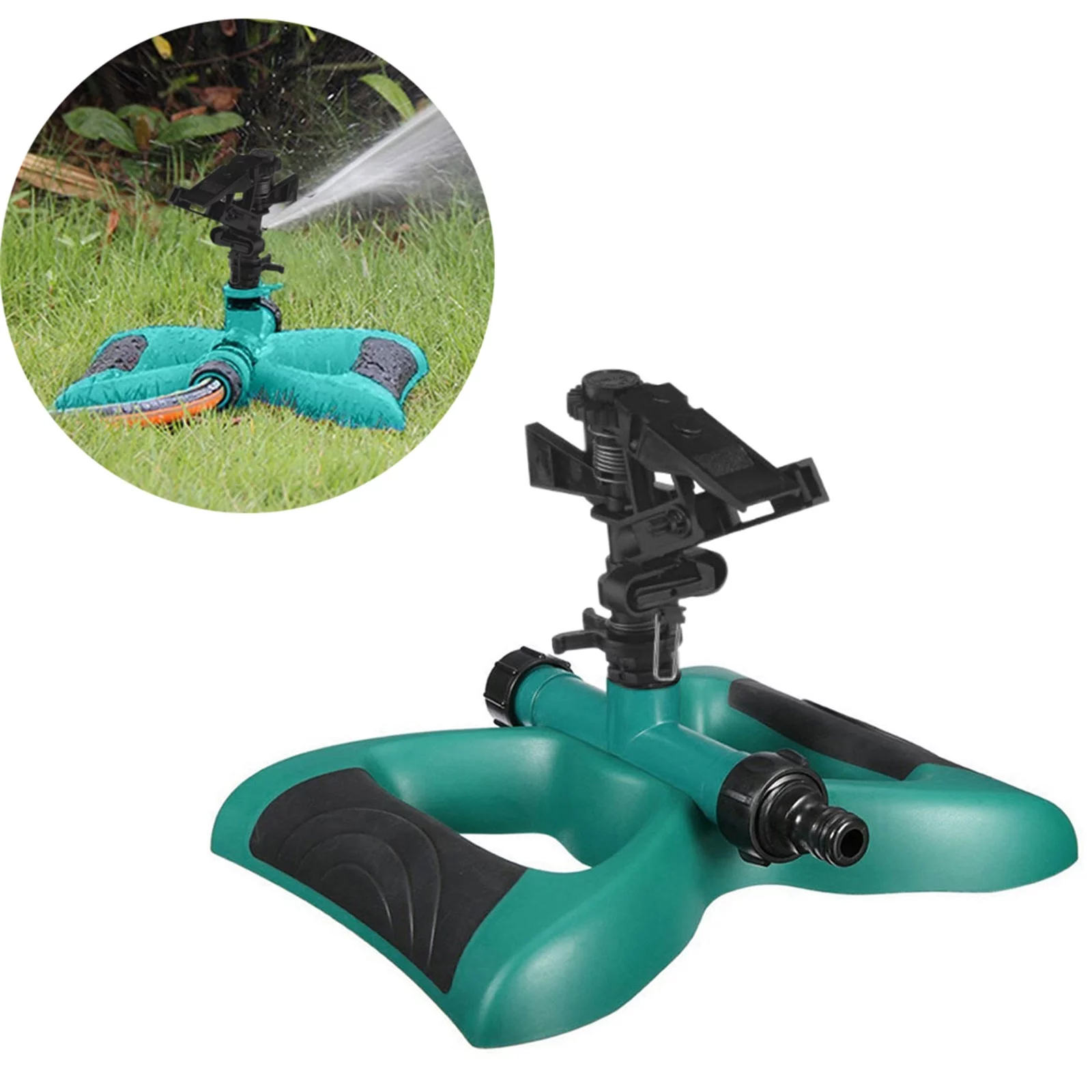 3 Rotating Sprinkler Water Irrigation Circle Nozzle 360° Hose Patio & Garden