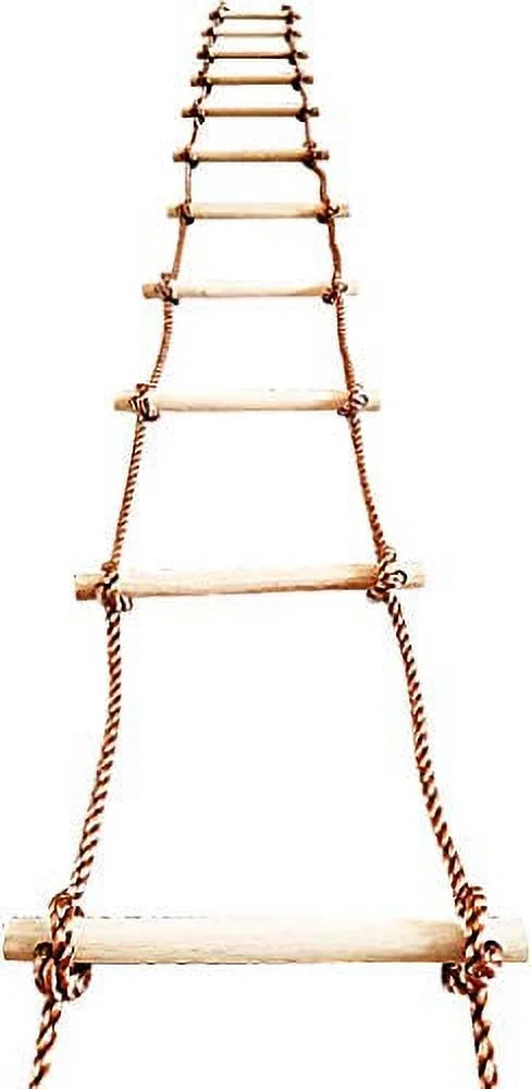 ISOP Outdoor Accessories - Climbing Rope Ladder for Kids| Tree Ladder Play Equipment | Rope Slackline with Carabiners| Swing Rope Ladder| Kids Climbing Toys for Swing Yard