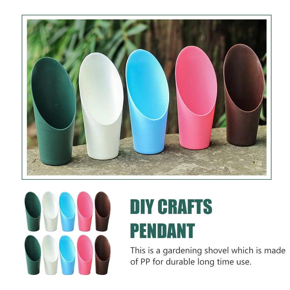 Round Cylinder Shovel Succulent Plant Cup Planting Pp Garden Tools Set Soil Dig Barrel 10 Pcs
