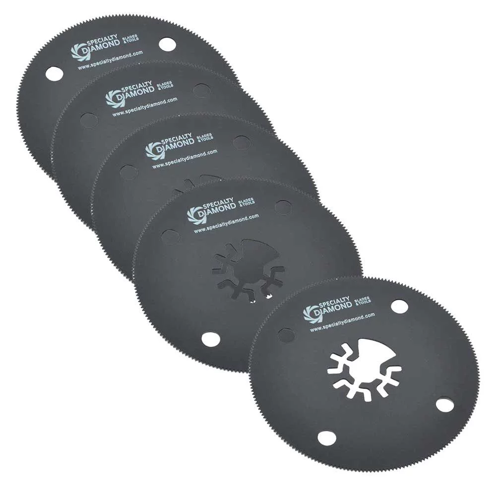 Versa Tool MB5H 80mm HSS Circular Multi-Tool Saw Blades 5/Pk Fits Fein Multimaster, Dremel, Bosch, Craftsman, Ridgid Oscillating Tools