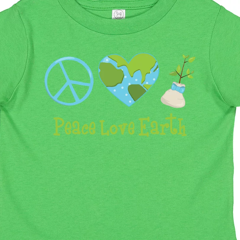 Inktastic Peace Love Earth Girls Toddler T-Shirt