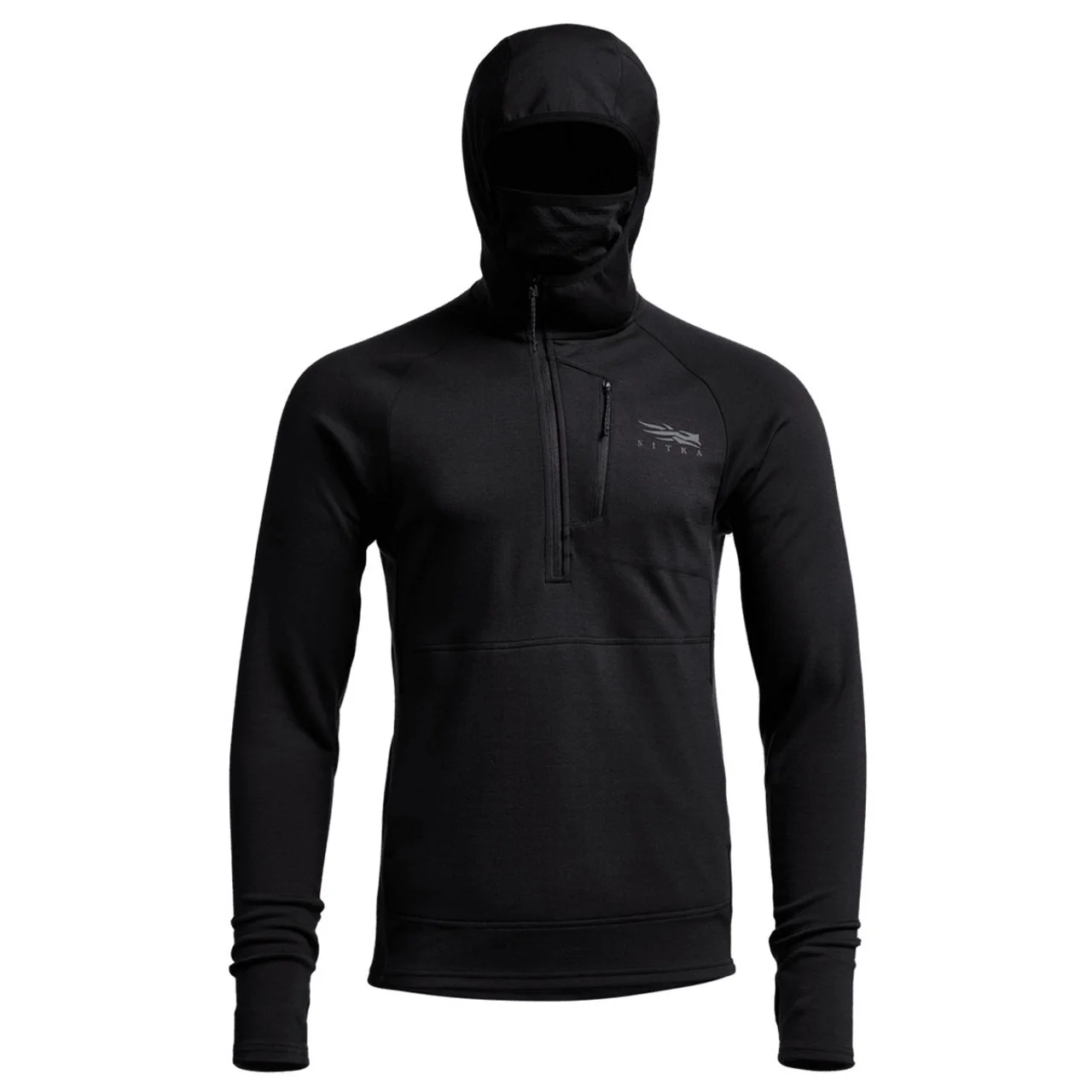 SITKA GEAR CORE MERINO 330 HOODY – SITKA BLACK - LARGE (600152-BK-L)
