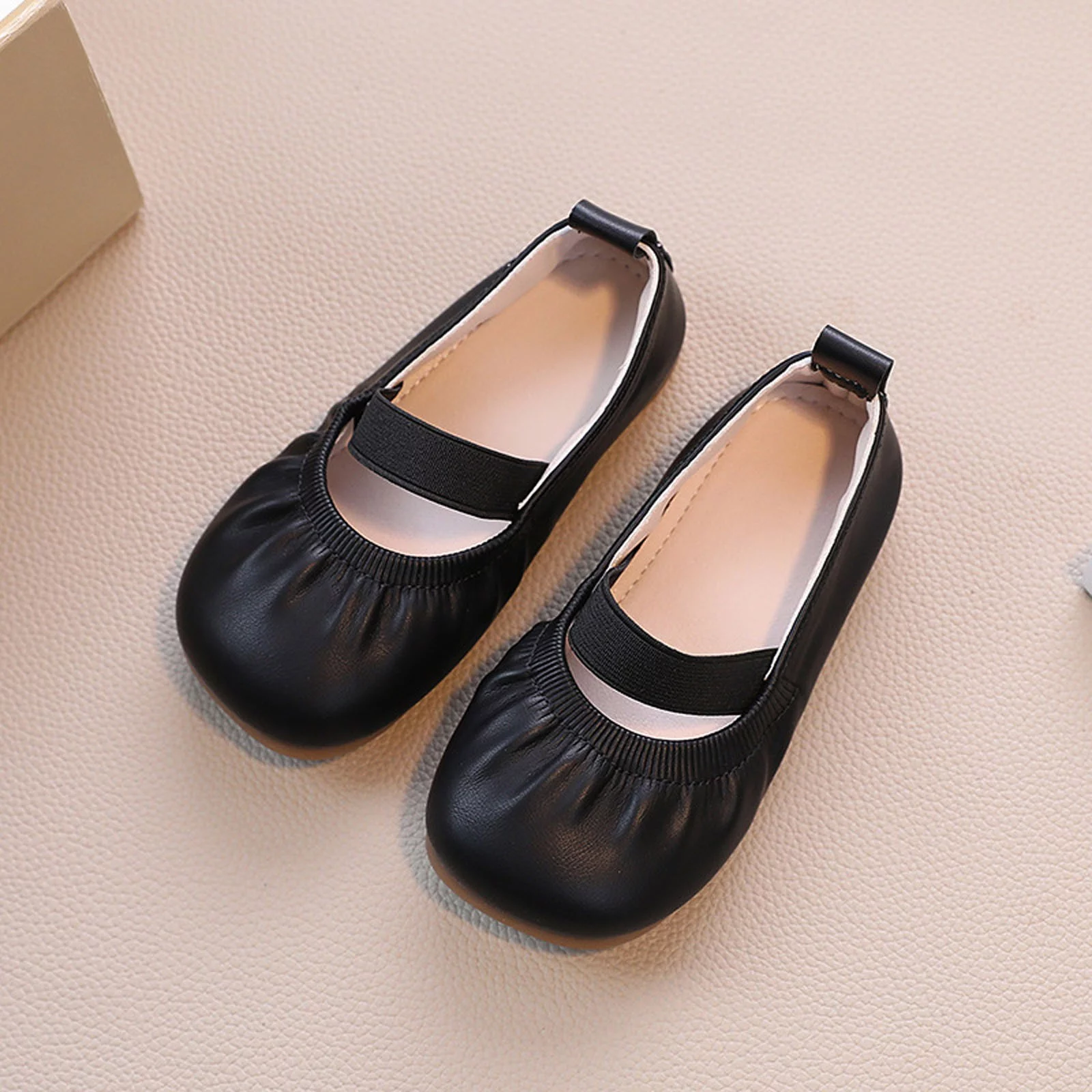 NOKIO Toddler Flower Girl Dress Shoes Girl Ballet Party School Shoes Wedding Soft Soles With Soft Single Shoes Little Girl Non Slip Leather Shoes Grandma Shoes Girls Dress Shoes