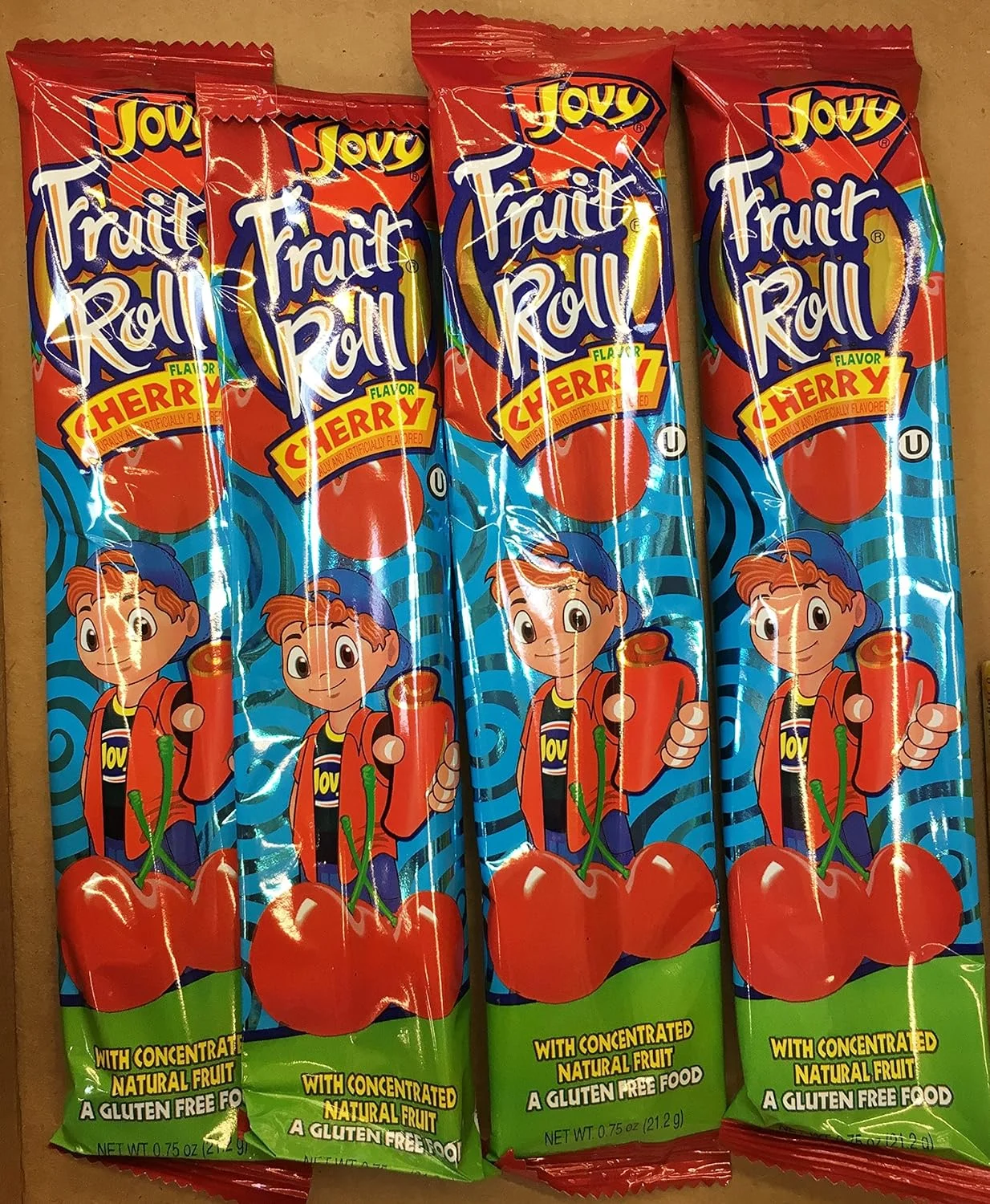 Fruit Roll Snack, Cherry (16 Single Packets Per Order)
