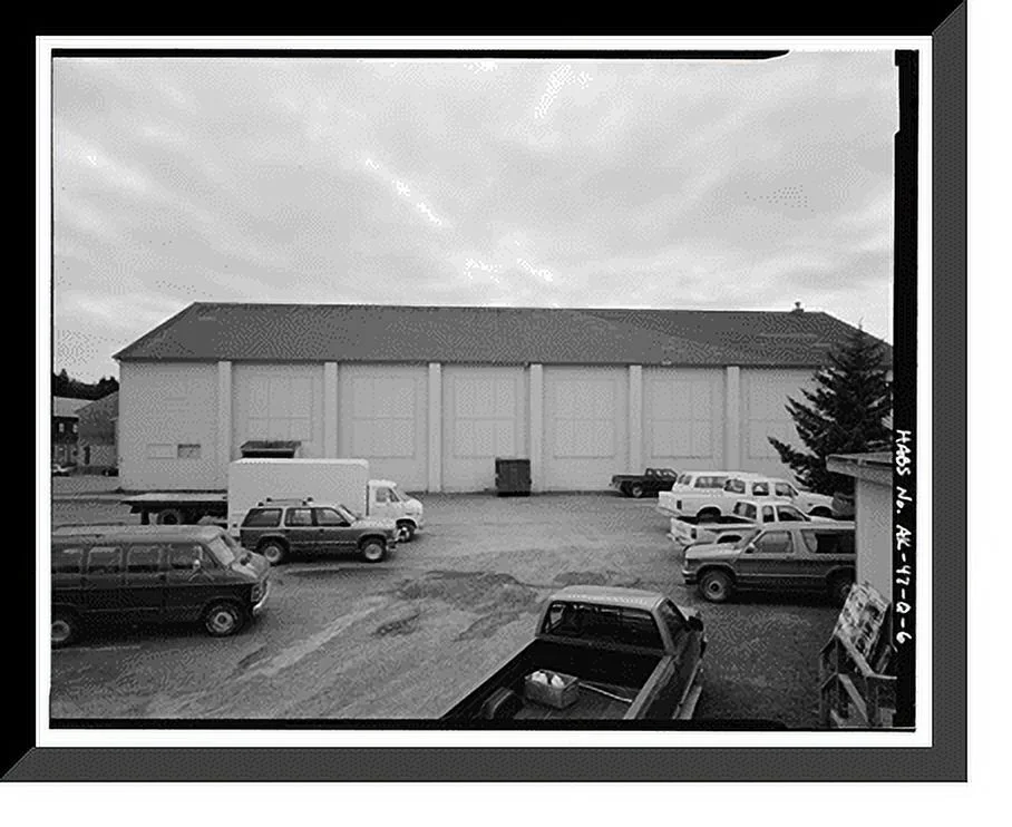 Historic Framed Print, Kodiak Naval Operating Base, Gymnasium, U.S. Coast Guard Station, Kodiak, Kodiak Island Borough, AK - 6, 17-7/8
