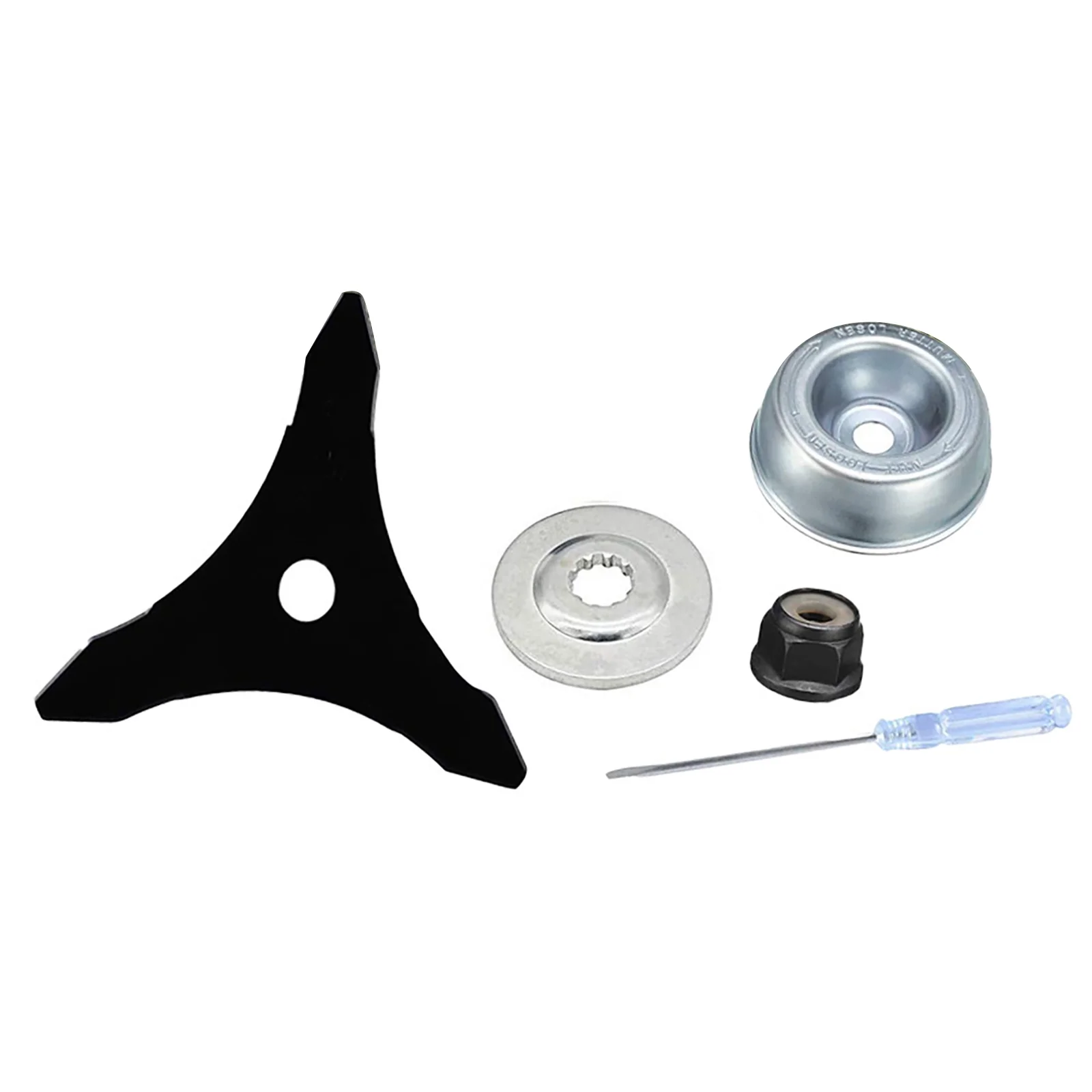 Lawnmower Blade Adapter Kit for Stihl FS120 FS130 FS200 Thrust Washer, Rider Plate, Collar Nut