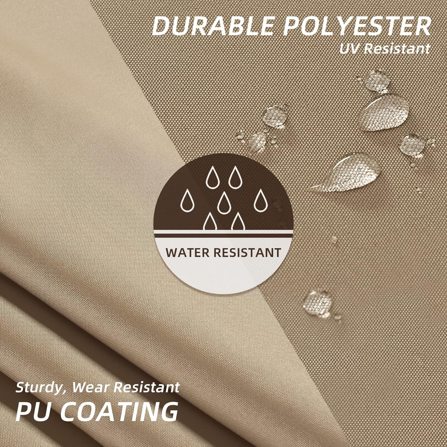 Sorara Round Table and Chair Set Cover Outdoor Porch Furniture Cover, Water Repellent, All Weather Protection,70