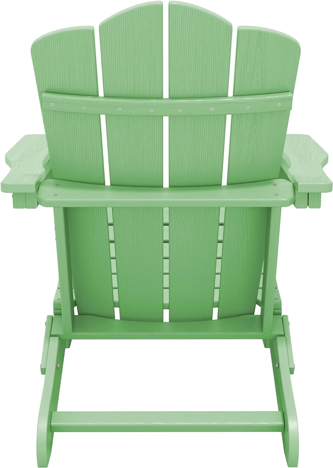 KINGYES Folding Adirondack Chair, HDPE All-Weather Folding Adirondack Chair, Light Green