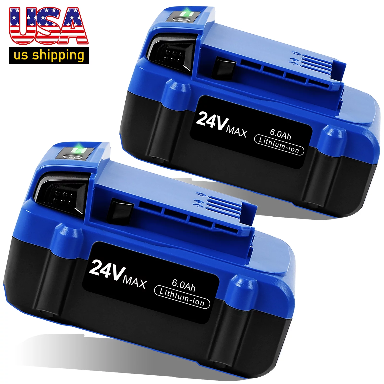 Jialitt 24V 6.0Ah 2Pack Replacement Battery for Kobalt 24V Max KB624-03 KB524-03 KB424-03 KB224-03 KB124-03 0673802 1051230 Lithium Ion Cordless Tools Battery NOT for Snow Joe