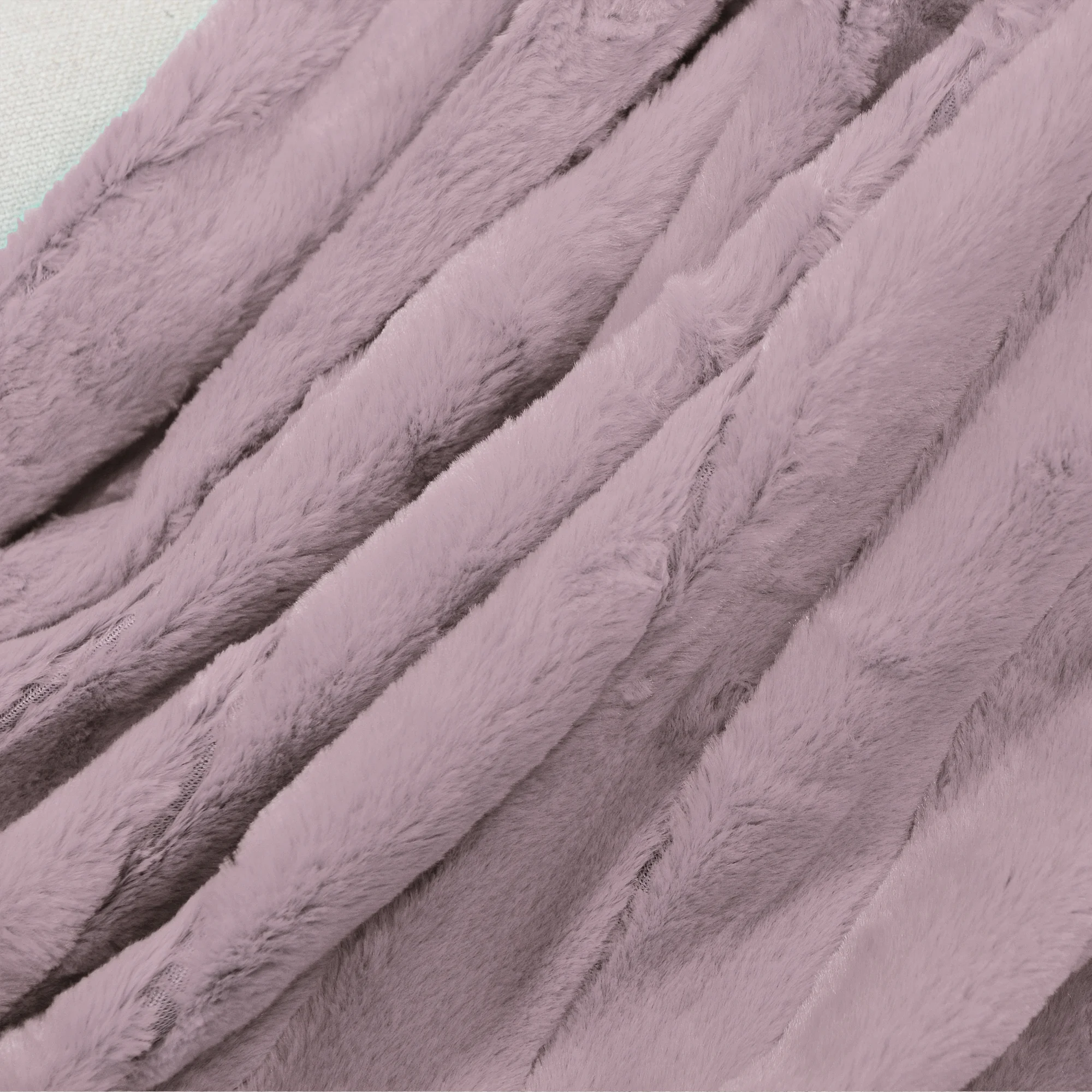 Home Soft Things Comfy Fluffy Throw & 2 Pillow Covers Combo - Ash Rose - 50