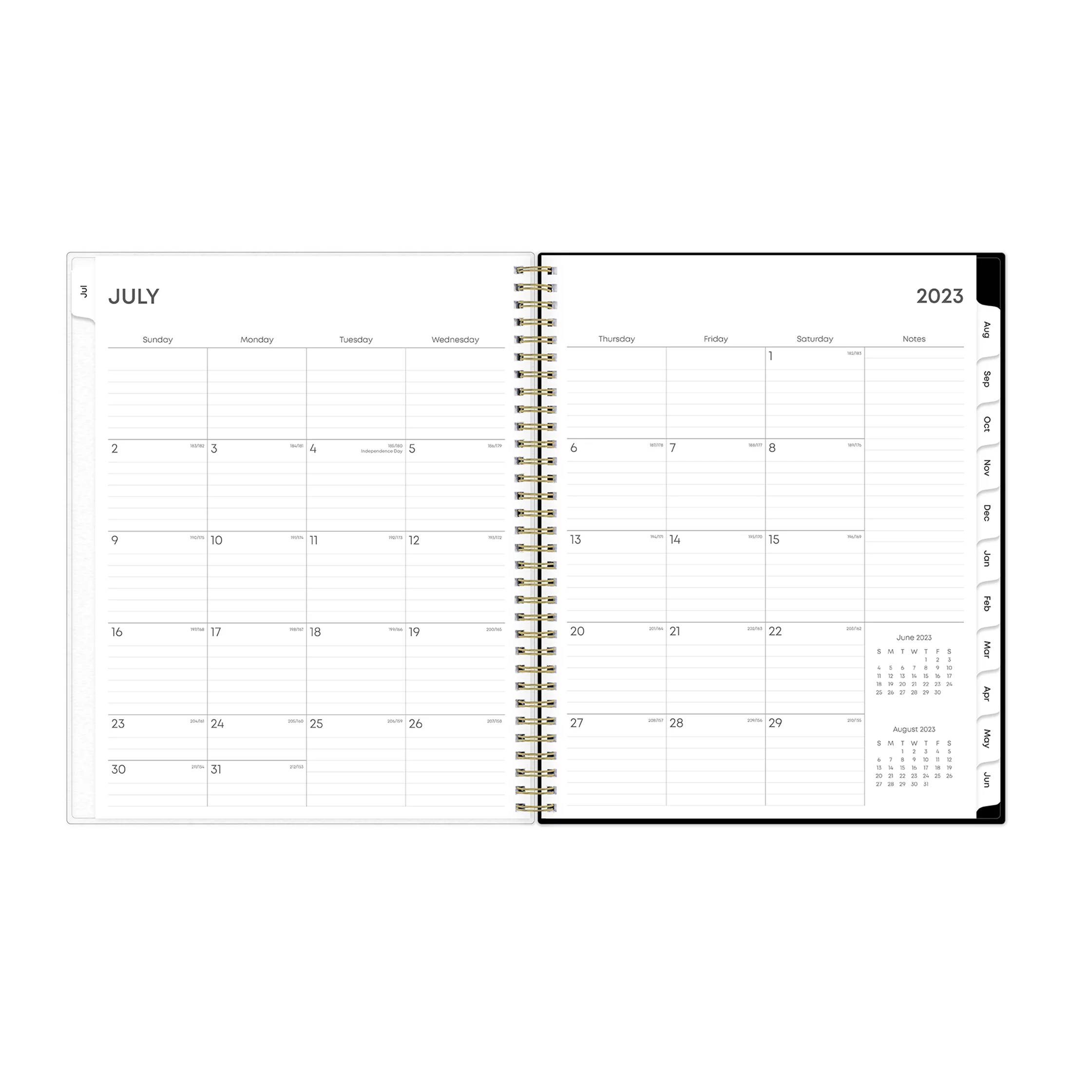 2023-2024 Weekly Monthly Planner, 8.5x11, Blue Sky, Pippi