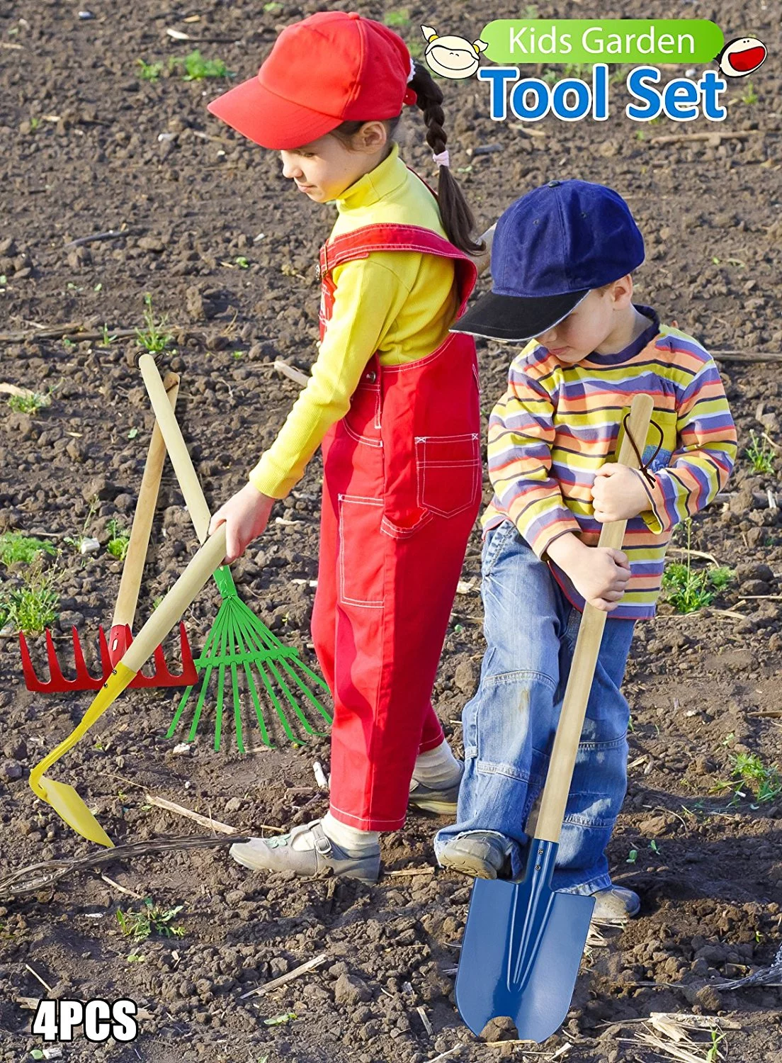 Click N Play Kids 4 Piece Big Gardening Tool Set