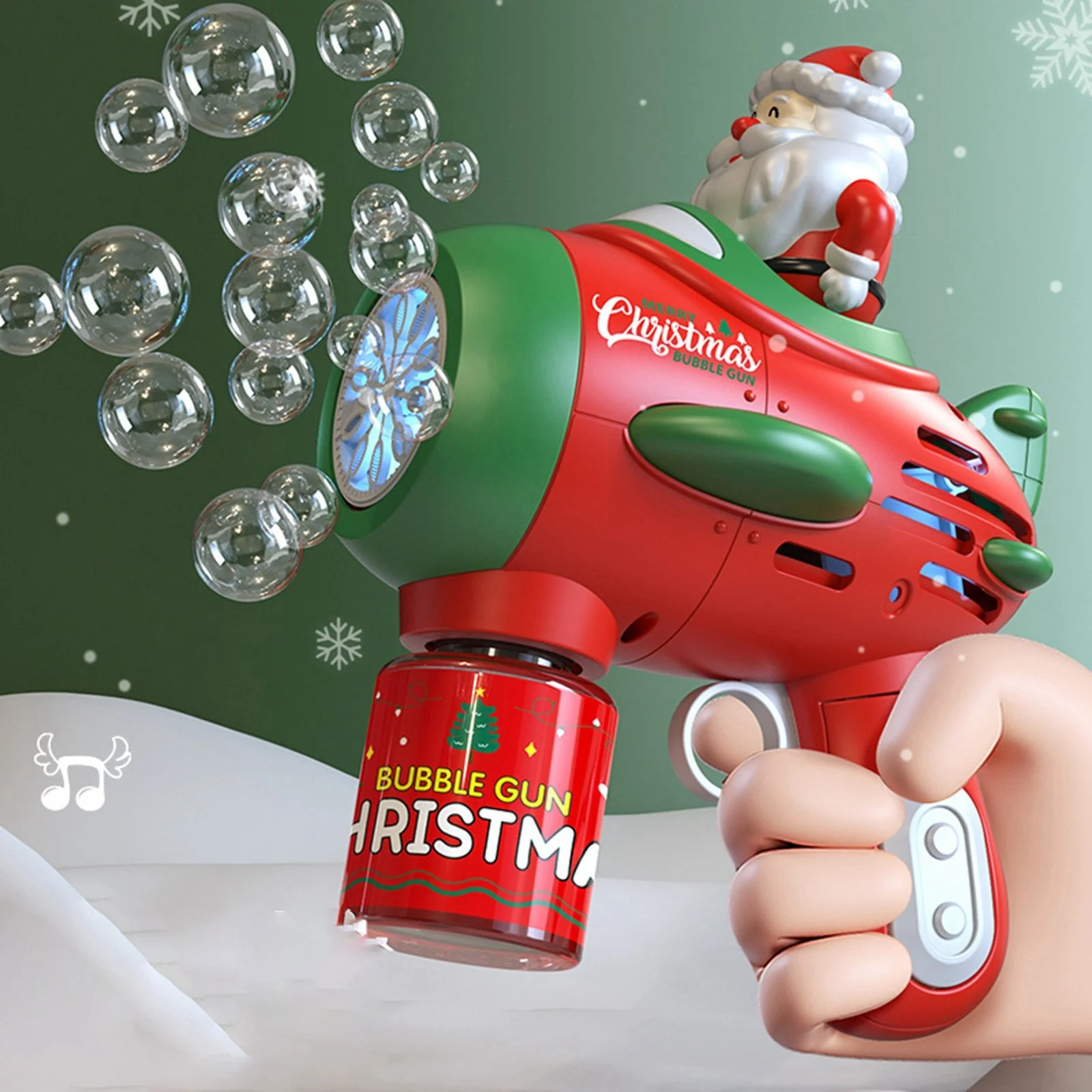 XZZjjl 4th of the July Garage Kits 90Ml Christmas Bubble Machine Children'S Fully Automatic Internet Santa Electric Bubble Children'S Toy Gift