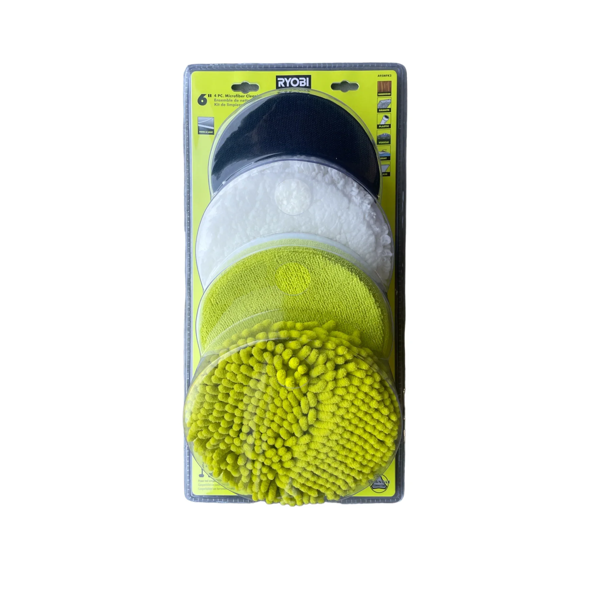 6 in. 4-Piece Microfiber Cleaning Kit for RYOBI P4400, P4500 and P4510 Scrubber Tools