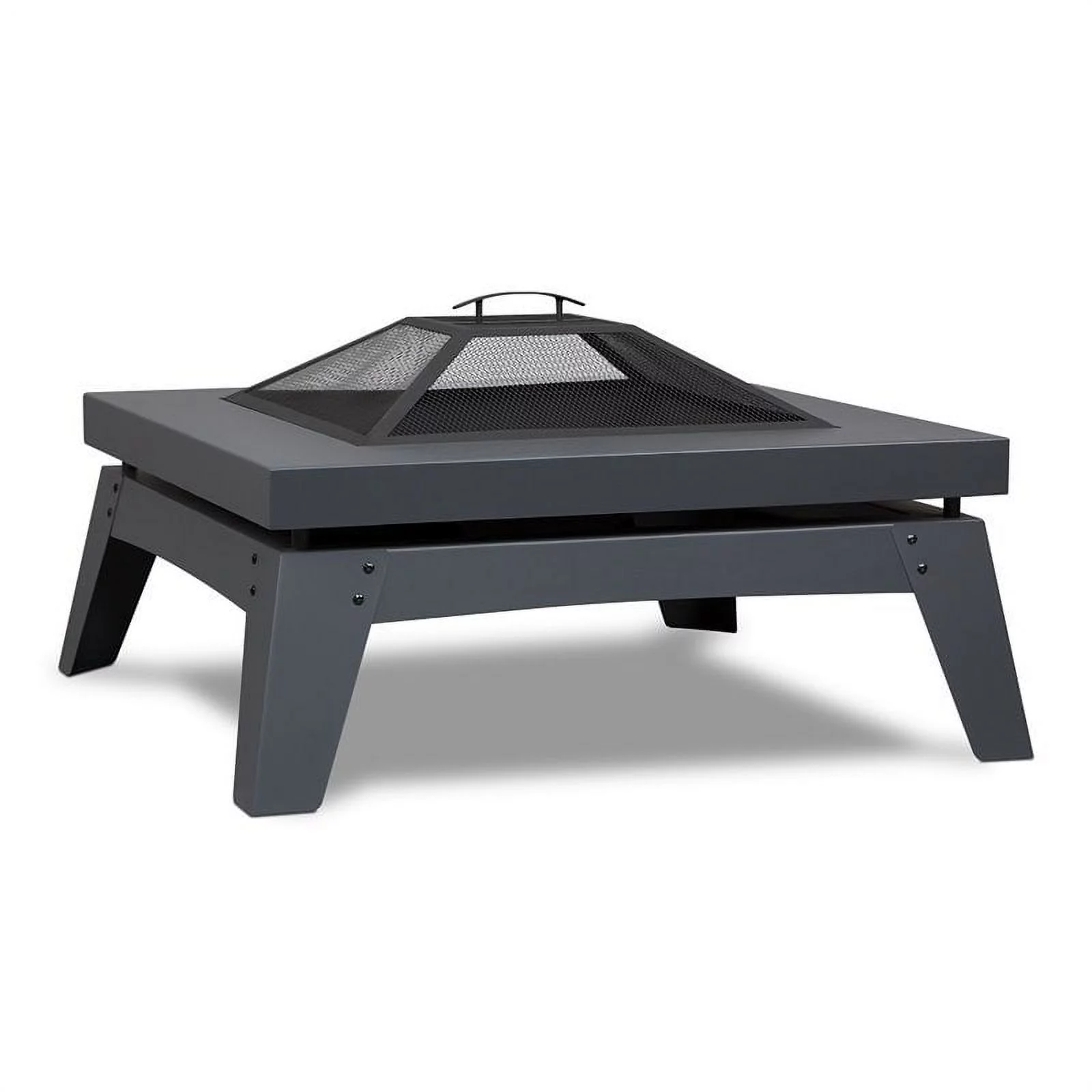 Bowery Hill Contemporary Wood Burning Fire Pit in Gray