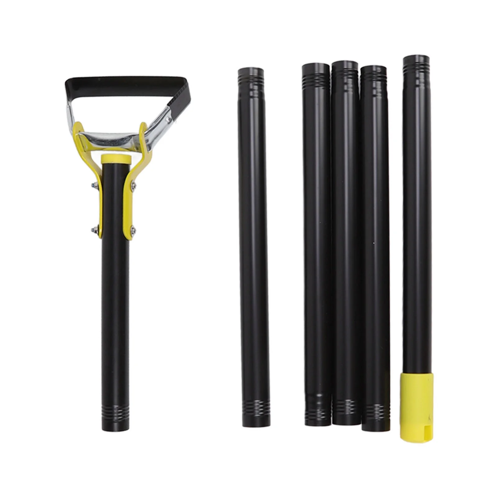 Portable Hand Gardening Tools Garden Hula Hoe Adjustable Long Handle Loop Stirrup Hoe Stainless Steel Action Hoe for Gardening Weeding 6 Section