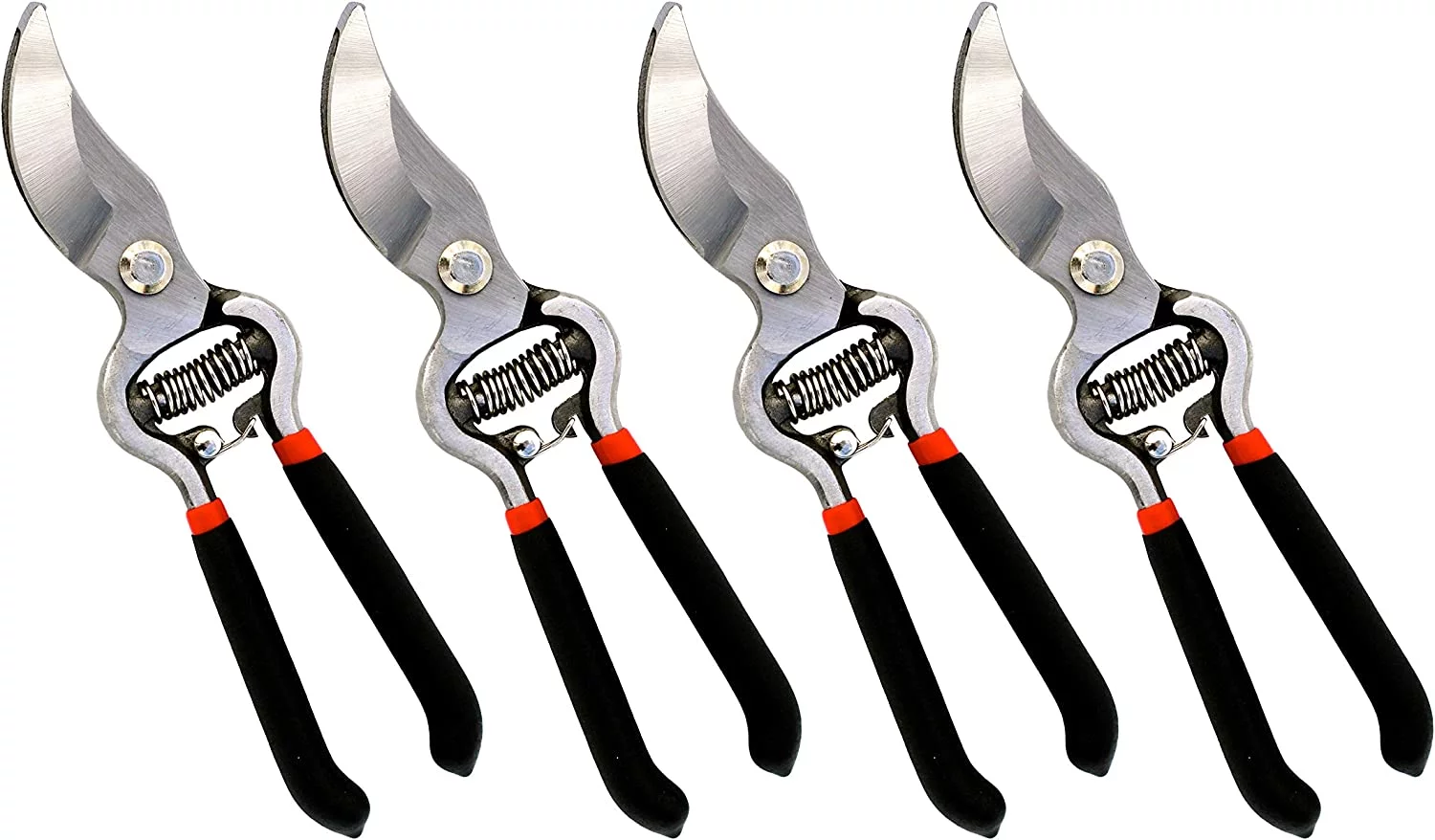 Garden Guru Heavy Duty Forged Steel Garden Clippers, Professional Bypass Hand Pruners, Pruning Shears 4 Pack