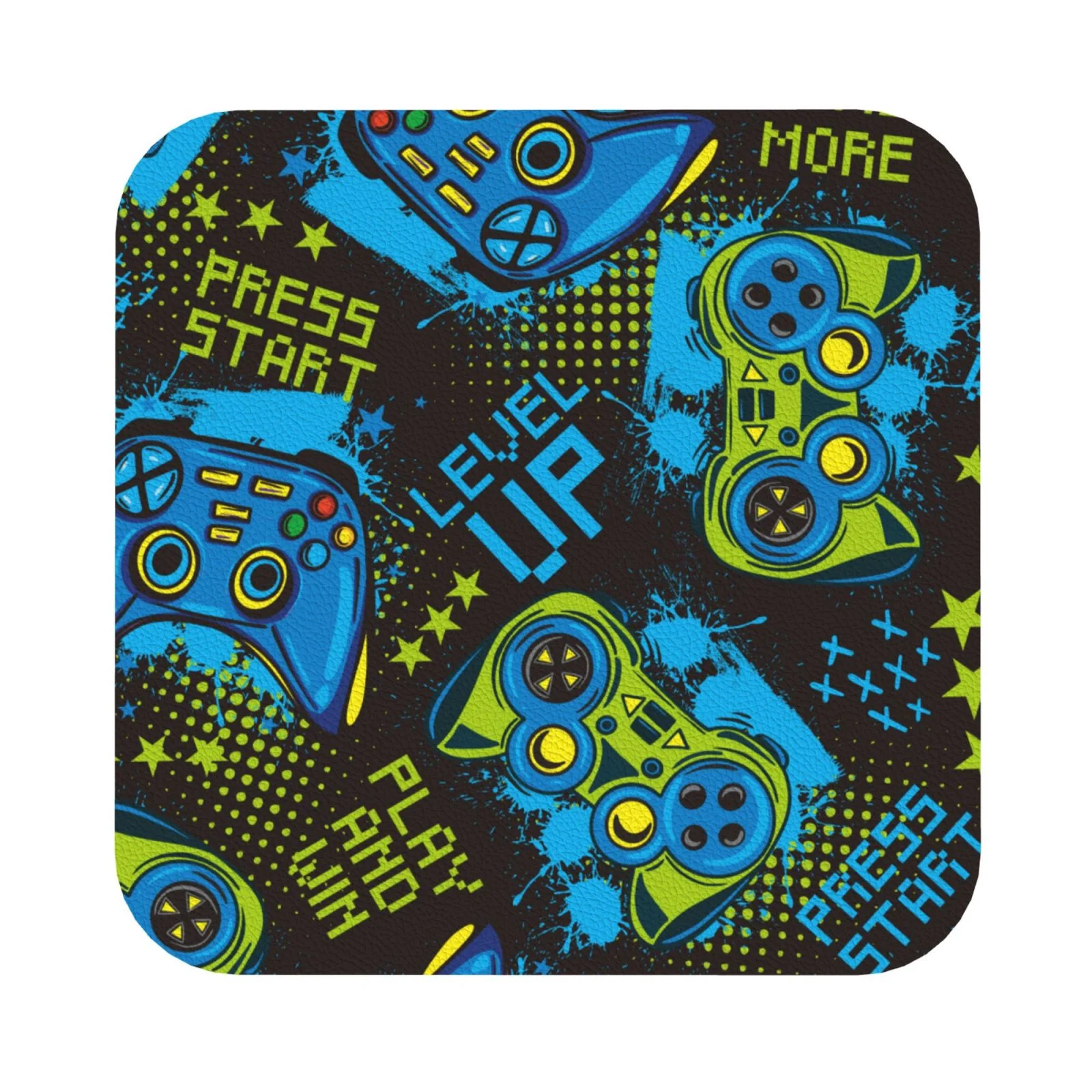 Bingfone Play Game Personalized Coaster Set 4 For Drinks Coffee Table Bar Beer Wine Cup Coasters,4 Inch