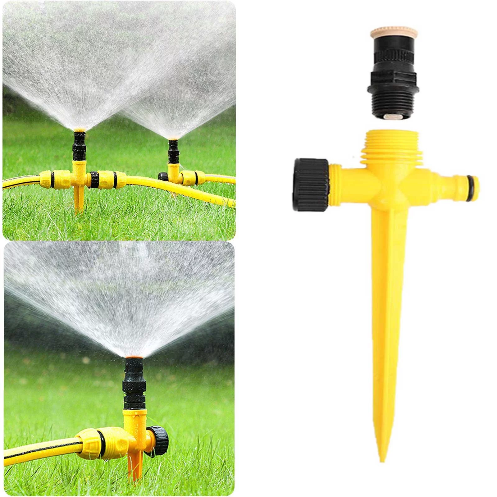 Fongbon Ground Insert Large 360° Rotating Automatic Sprinklers For Garden Irrigation Sprinklers Scatter And Atomize The Spray