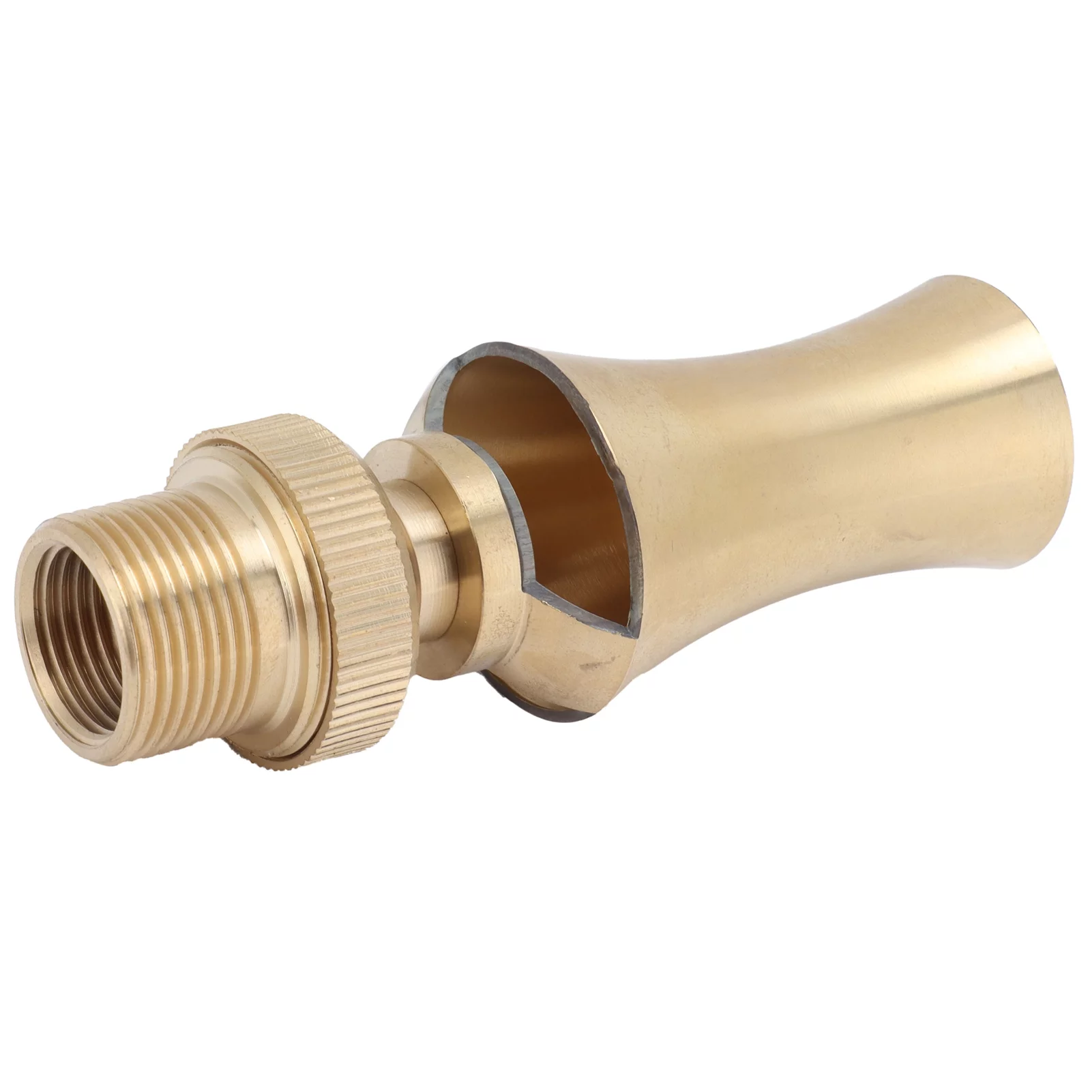 Verdant Touch Pond Sprinkler Brass Ice Tower Cedar Water Fountain Nozzle, Adjustable Pond Sprinkler, G1/2 Female Thread, G3/4 Male Thread, 25mm