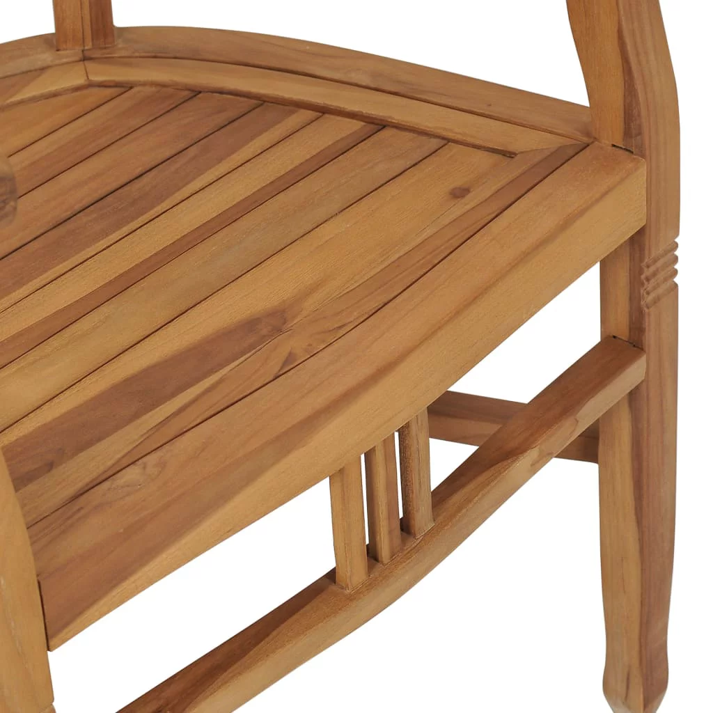 Walmeck Patio Chairs 2 pcs Solid Teak Wood