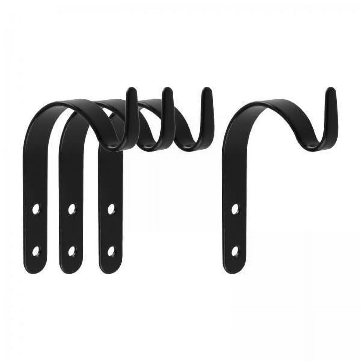 Miulika 2xHanging Basket Brackets, Plant Hanger Bracket, Modern Metal Garden Hanging Hooks Wall Hanging Brackets Hooks, for Wall Bird Feeders , 4pcs, 2 Pcs