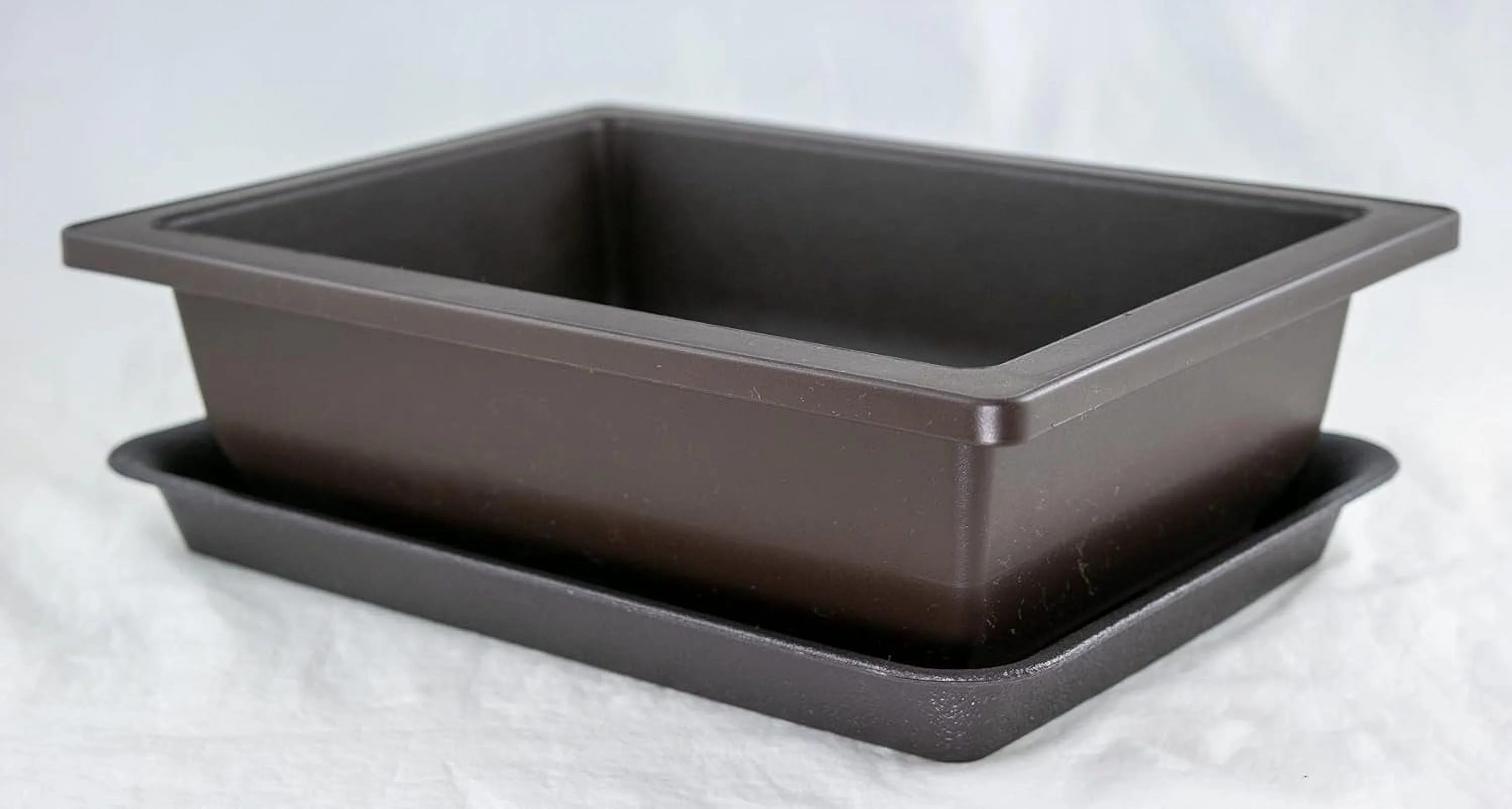 Rectangular Plastic Bonsai Training Pot, Cactus & Succulent Planter + Tray 10