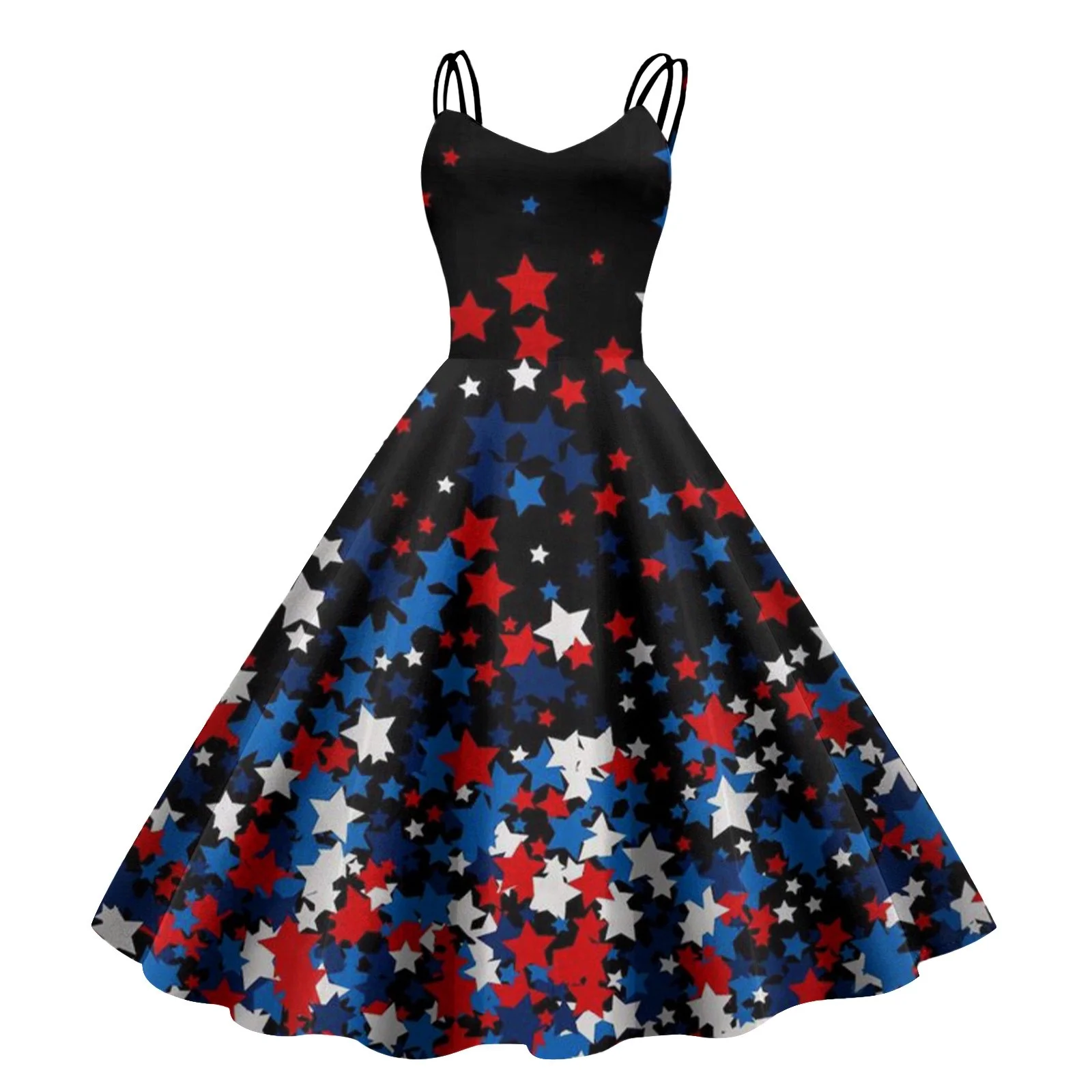 Winter Denim Skirt Women'S Fashion Strap Casual Independence Day Democratic Freedom Print Waist Wrapped Dress Large Hem Dress 3 Black Skirt Kids