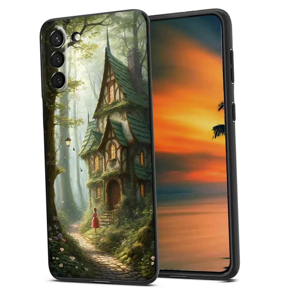 Whimsical-woodland-fairytales-2 phone case for Samsung Galaxy S22+ Plus for Women Men Gifts,Flexible Painting silicone Anti-Scratch Protective Phone Cover