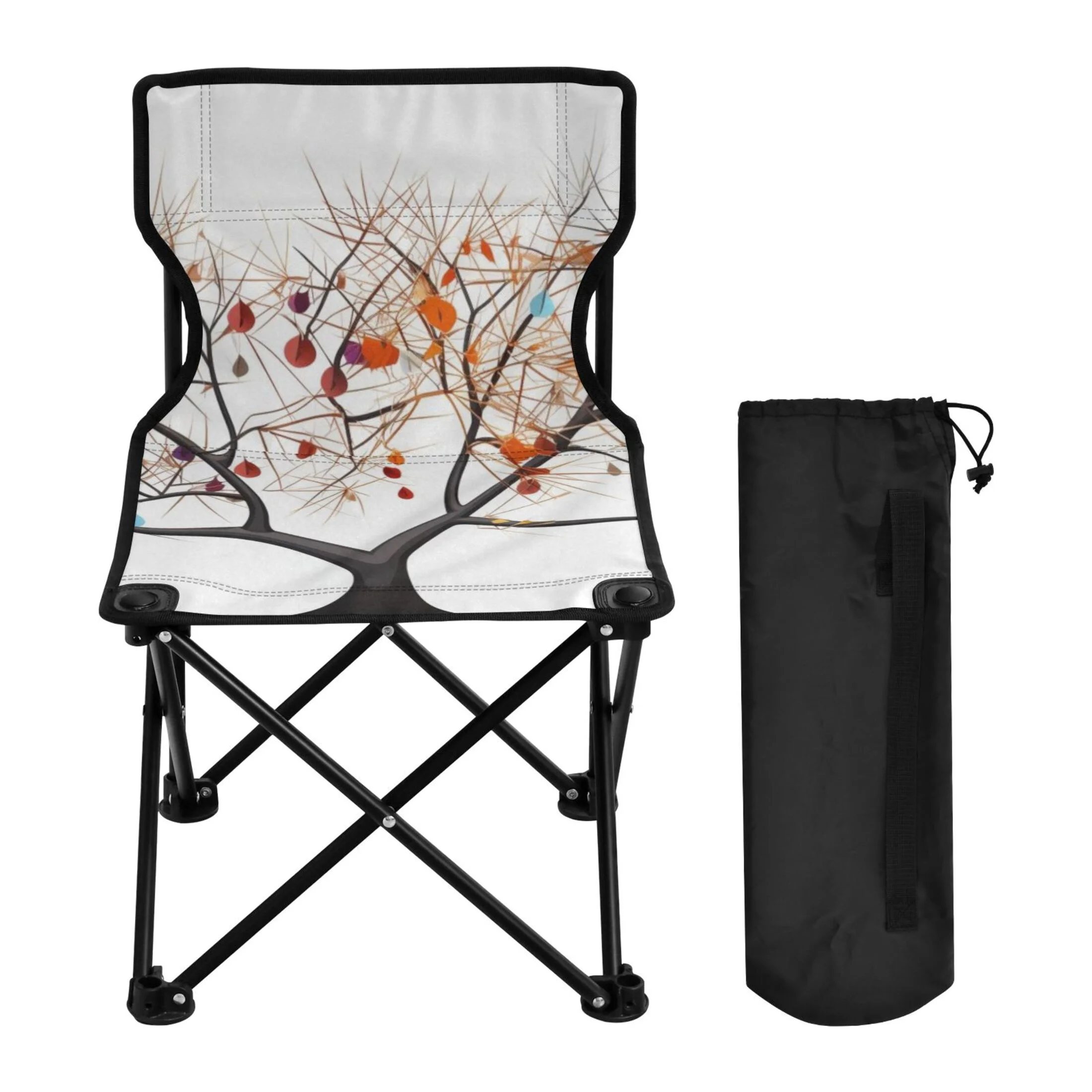 Tree Portable Camping Chair Small for Kids Outdoor Folding Beach Chair Fishing Chair Lawn Chair with Carry Bag