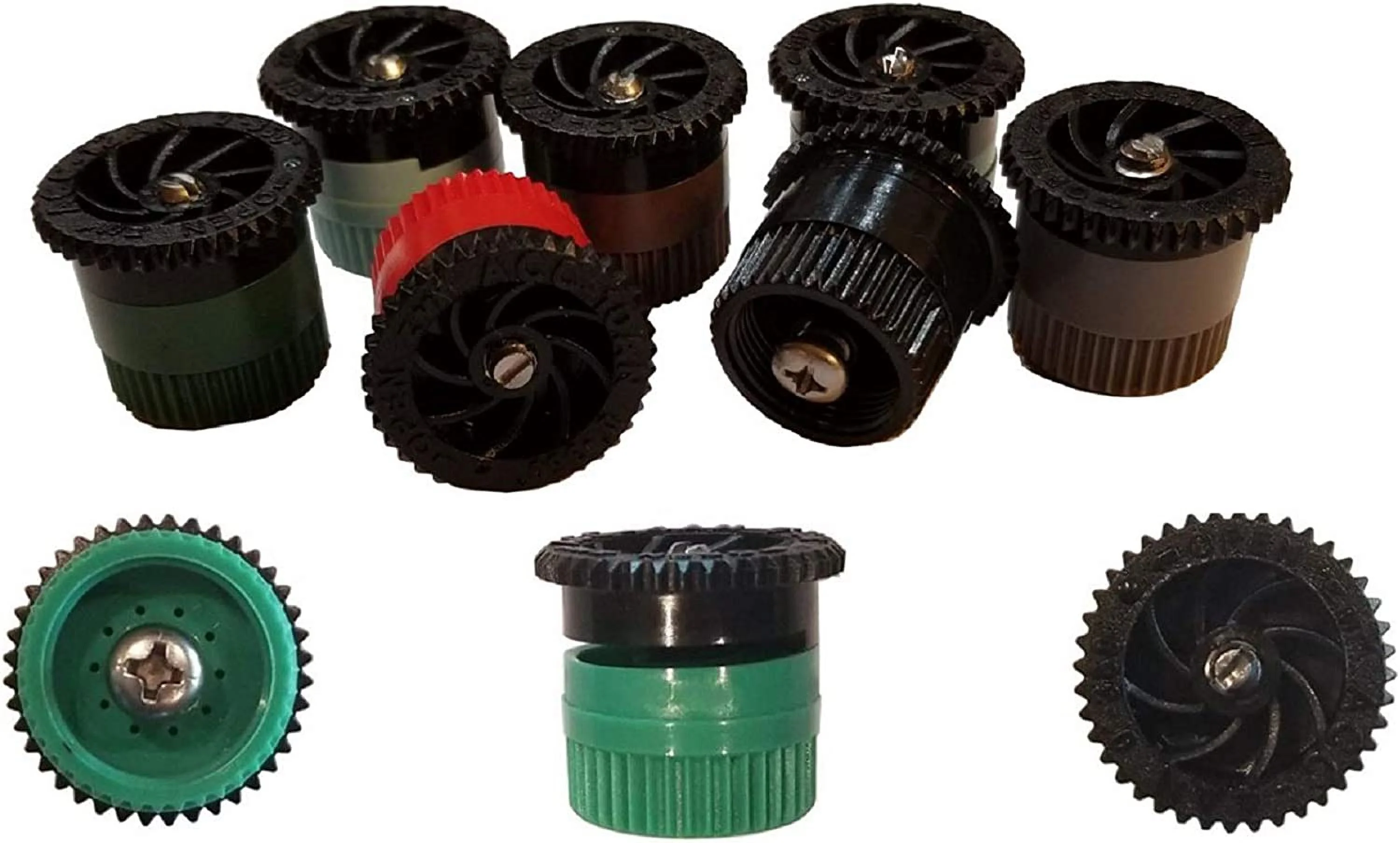 Modtek Replacement Pop UP Sprinkler Heads for RainBird, Hunter, Orbit Pop Up Sprinklers, Sprinkler Color May Vary. (10, 6AN)