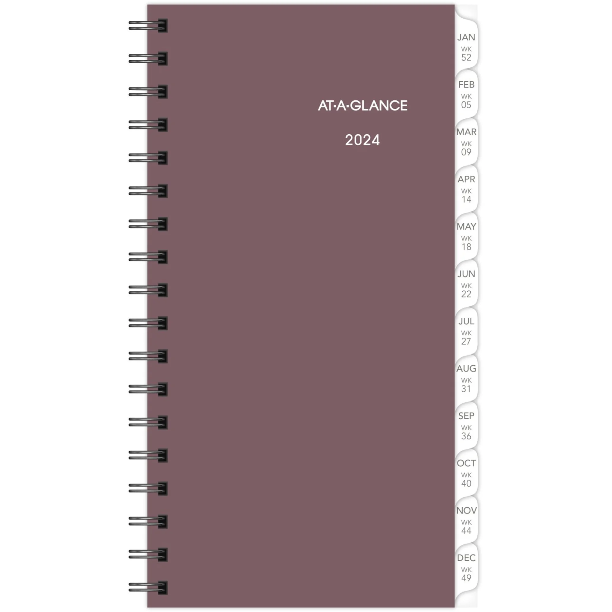 AT-A-GLANCE 2024 Weekly Planner Refill Wirebound Pocket 3 14 x 6 12 - Refillable