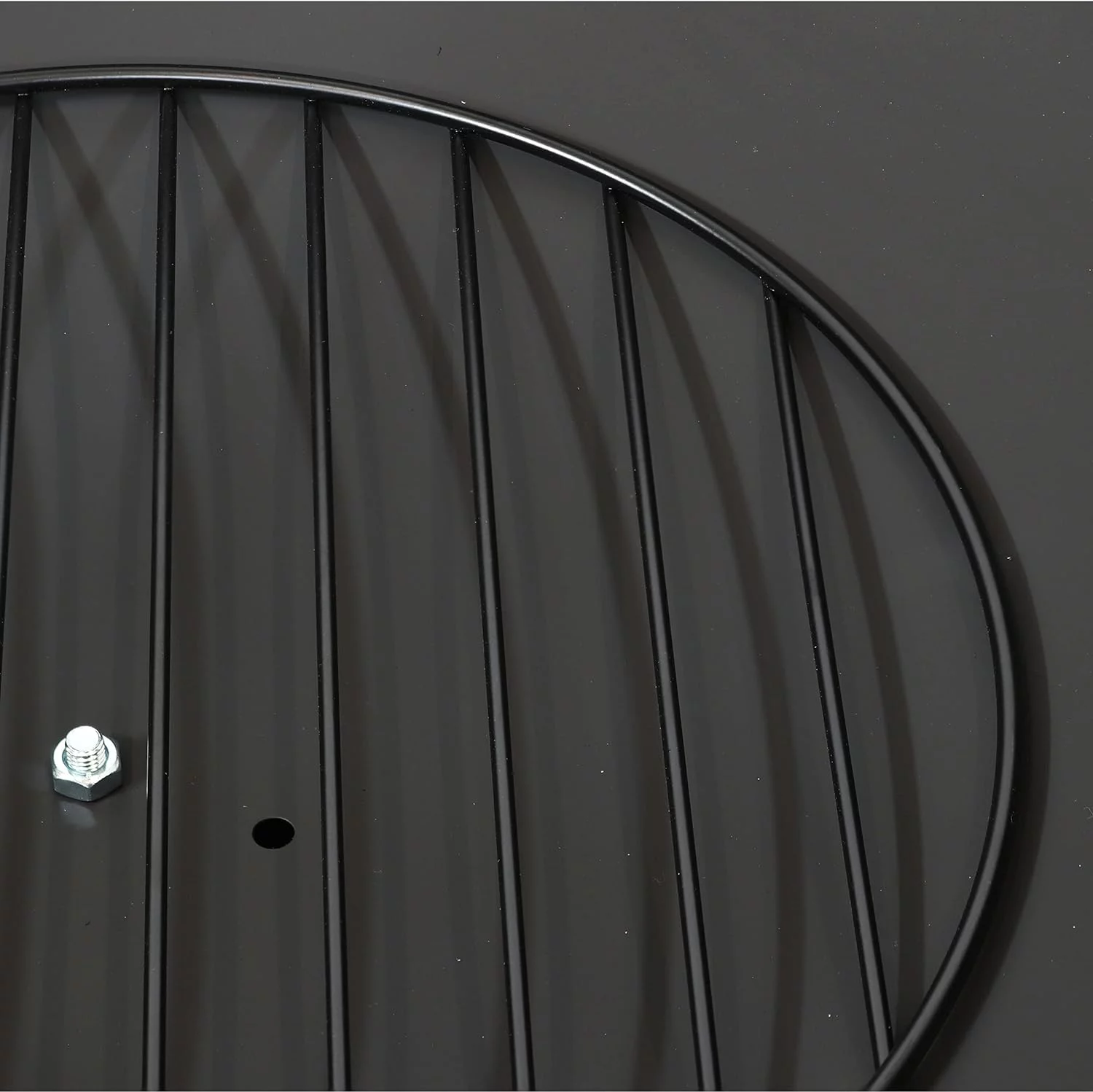 30-Inch Fire Pit Bowl with Spark Screen, Fireplace Poker, and Metal Grate - Black High-Temperature Paint Finish