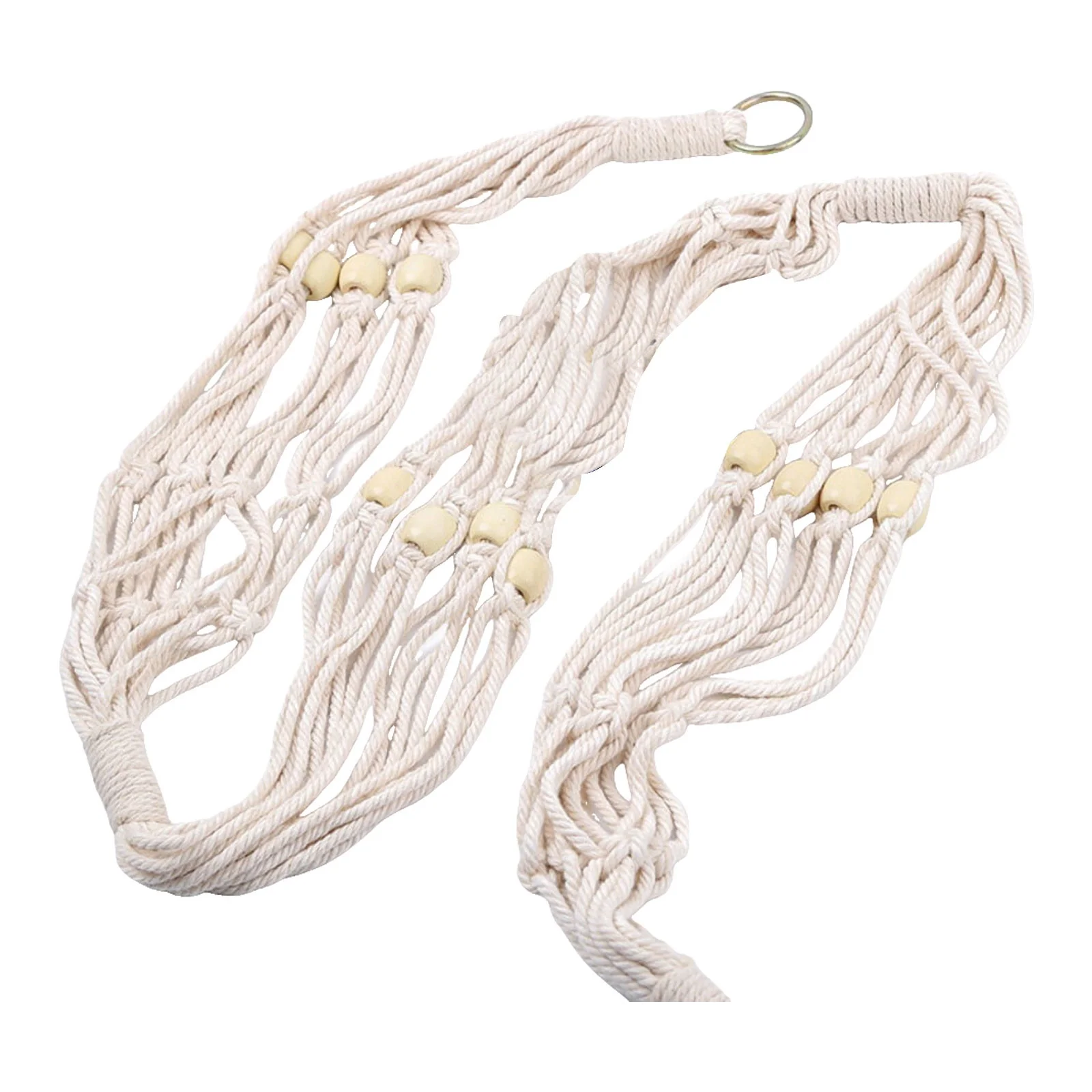 Pots Home Decor Flower Pots Flower Pot Cotton Rope Hanger 3 Tier Indoor Outdoor Hanging Planter Basket Cotton Rope With Beads