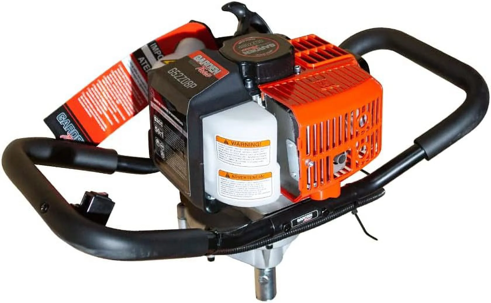 Garden Trax 52cc Gas Powered Earth Auger Combo Double Dirt Volume Dual Spiral Post Hole Digger w/8Inch Auger Drill Bit