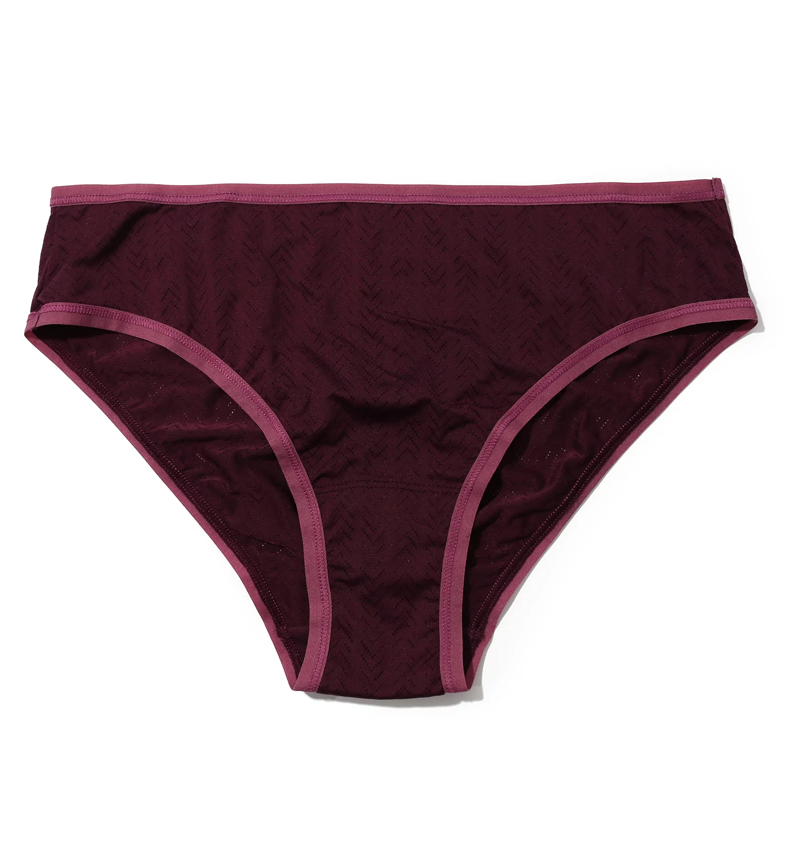 Hanky Panky MoveCalm Ruched Back Brief (2P2184),Medium,Dried Cherry/Damson Plum