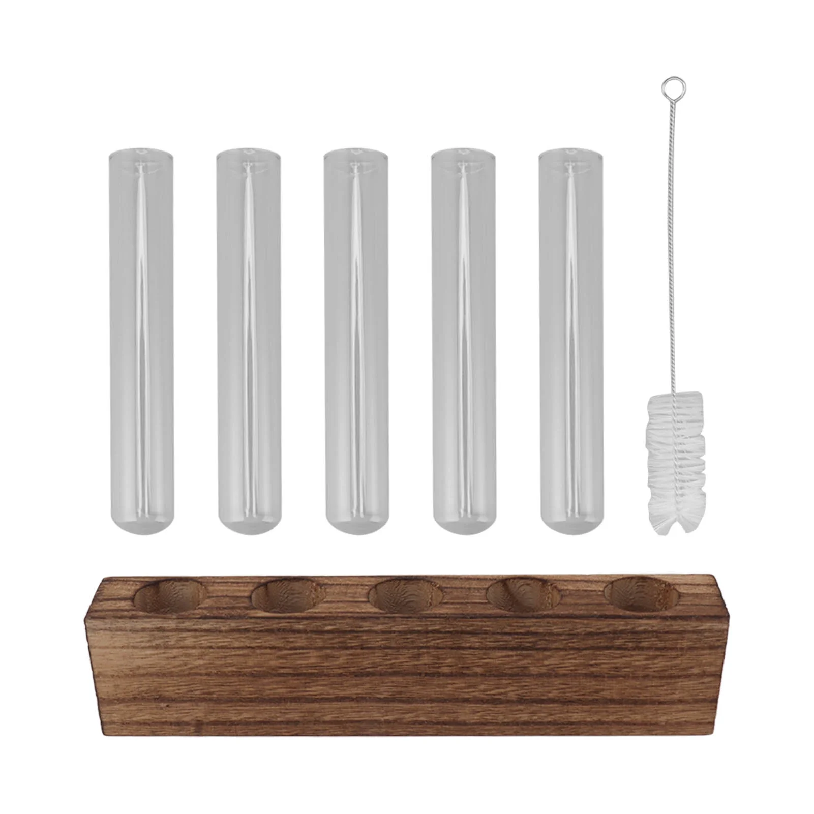 Glass Plant Propagation Station Glass Plant Propagation Station Plant Propagation Tubes Desktop Plant Terrarium With Wooden Stand Mini Test Tube Home Decor 5 Tubes