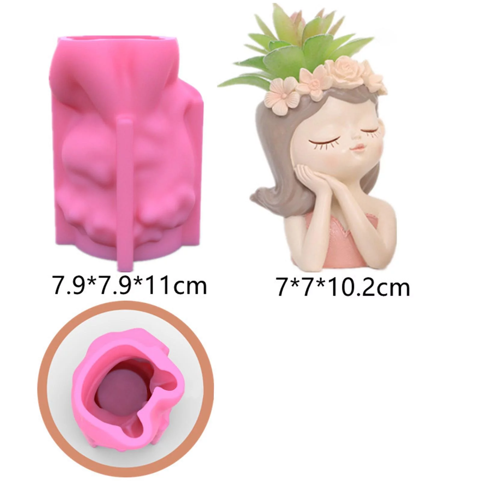 Handmade Silicone Pen Holder Concrete Vase Epoxy Resin Flower Pot