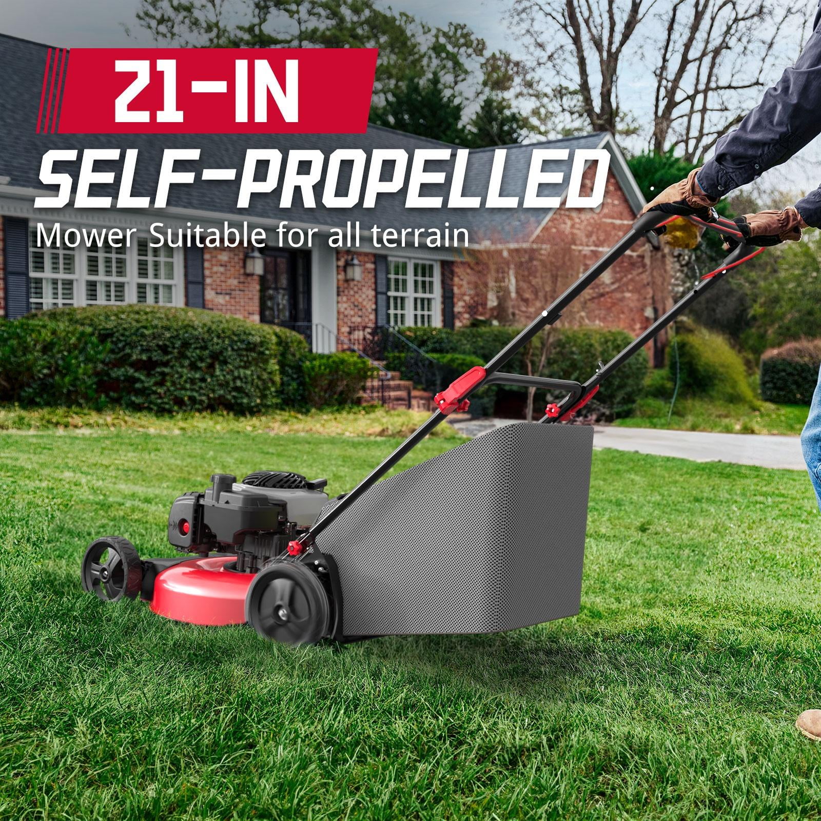 PowerSmart Self-Propelled Gas Powered 22 inches 3-in-1 Lawn Mower with 140cc B&S Engine