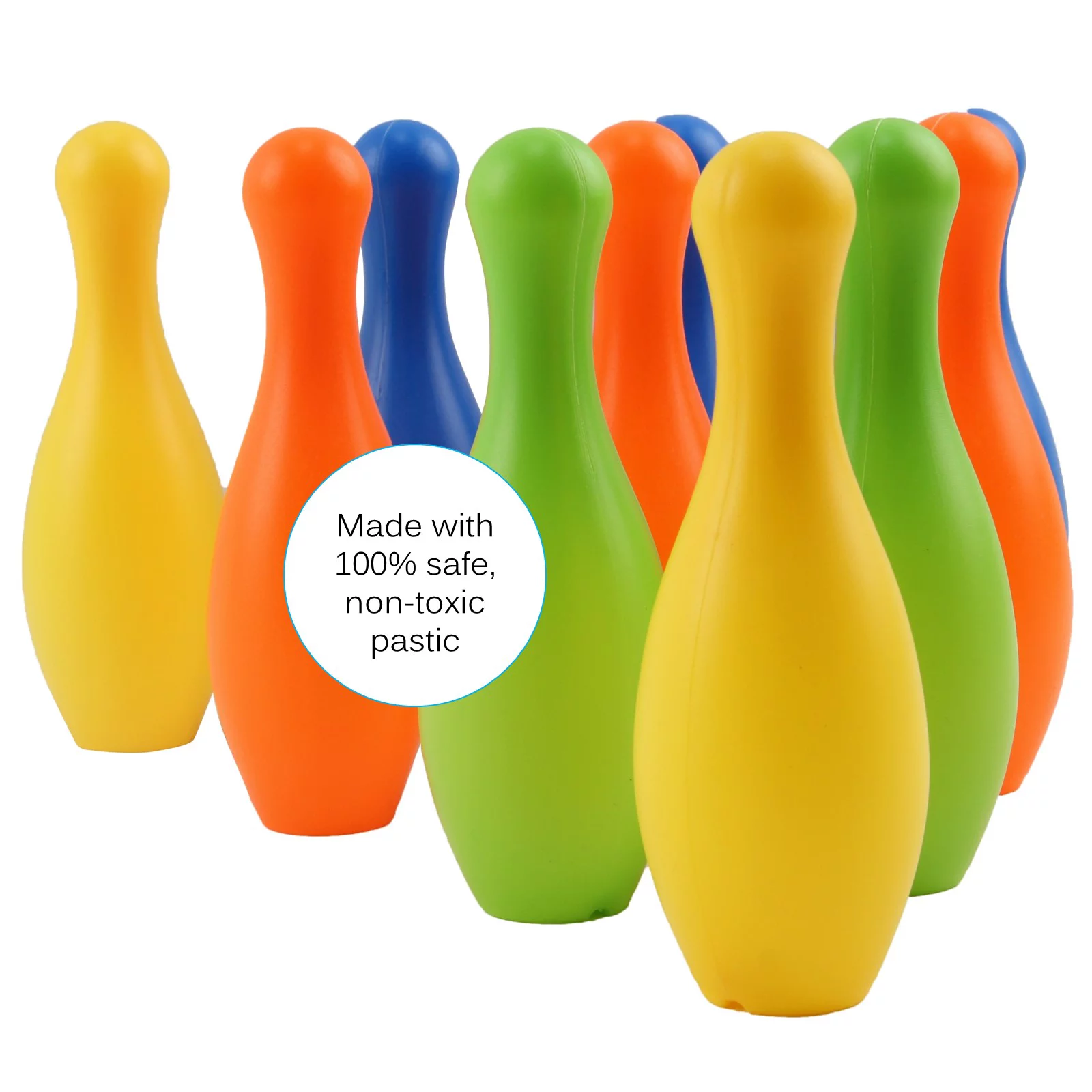 Toy Bowling Play Set For Toddlers 12 Pieces Includes 10 Pins 2 Balls And Carrying Case Safe Educational Early Learning Colorful Active Sport Games Perfect Gift For Preschool Children Unisex Boys Girls