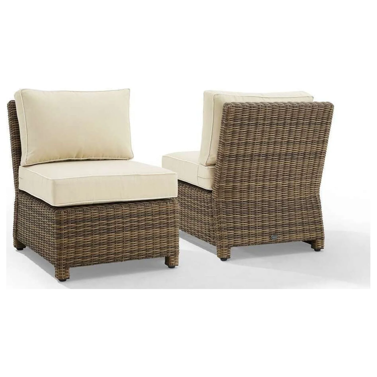 Maykoosh Gothic Grandeur 2Pc Outdoor Wicker Chair Set Sand/Weathered Brown - 2 Armless Chairs